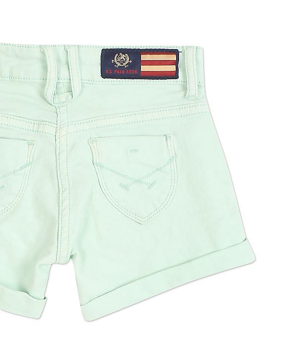 U.S. Polo Assn. Kids Mid Rise Solid Shorts