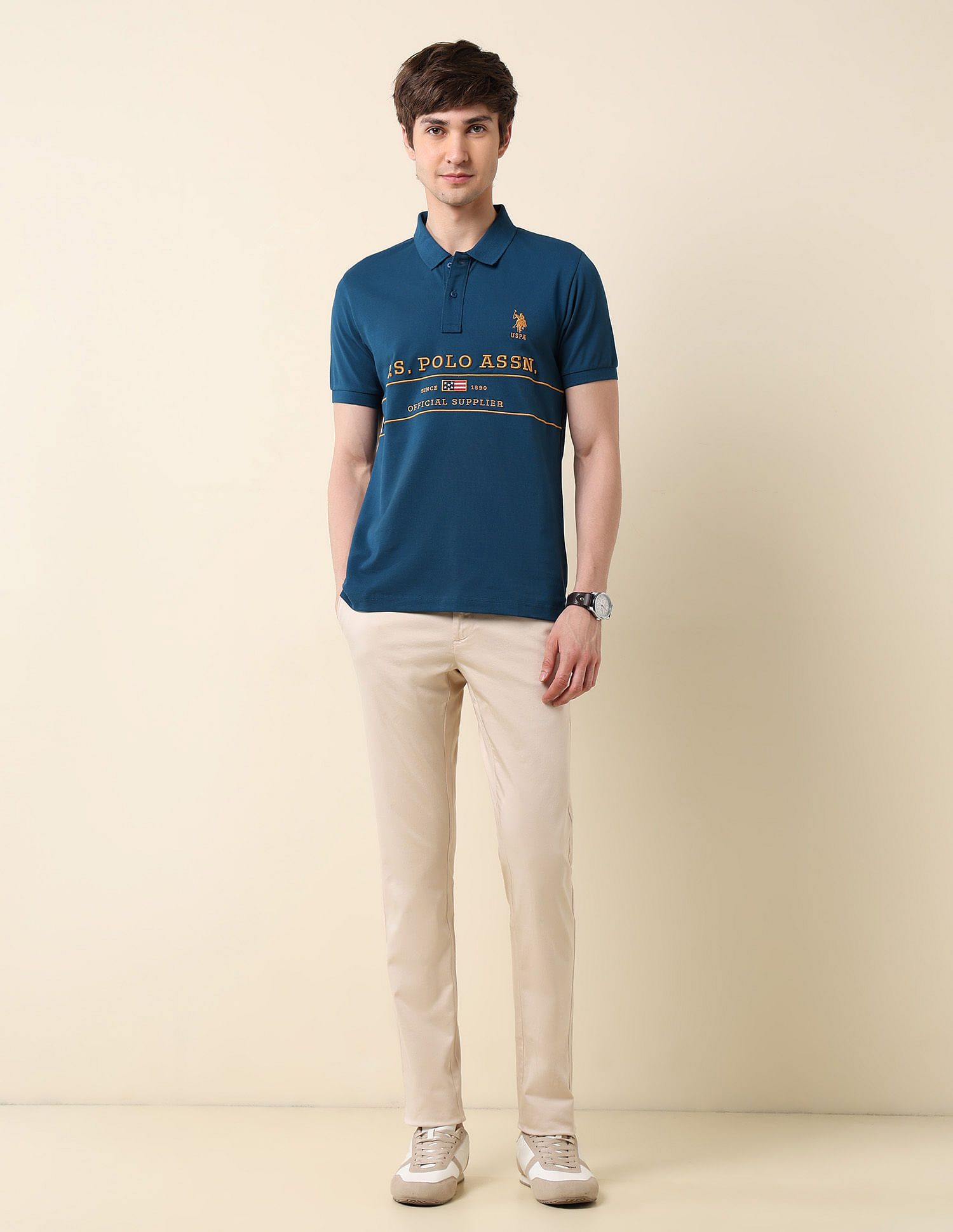 U.S. Polo Assn. Brand Embroidered Classic Polo Shirt