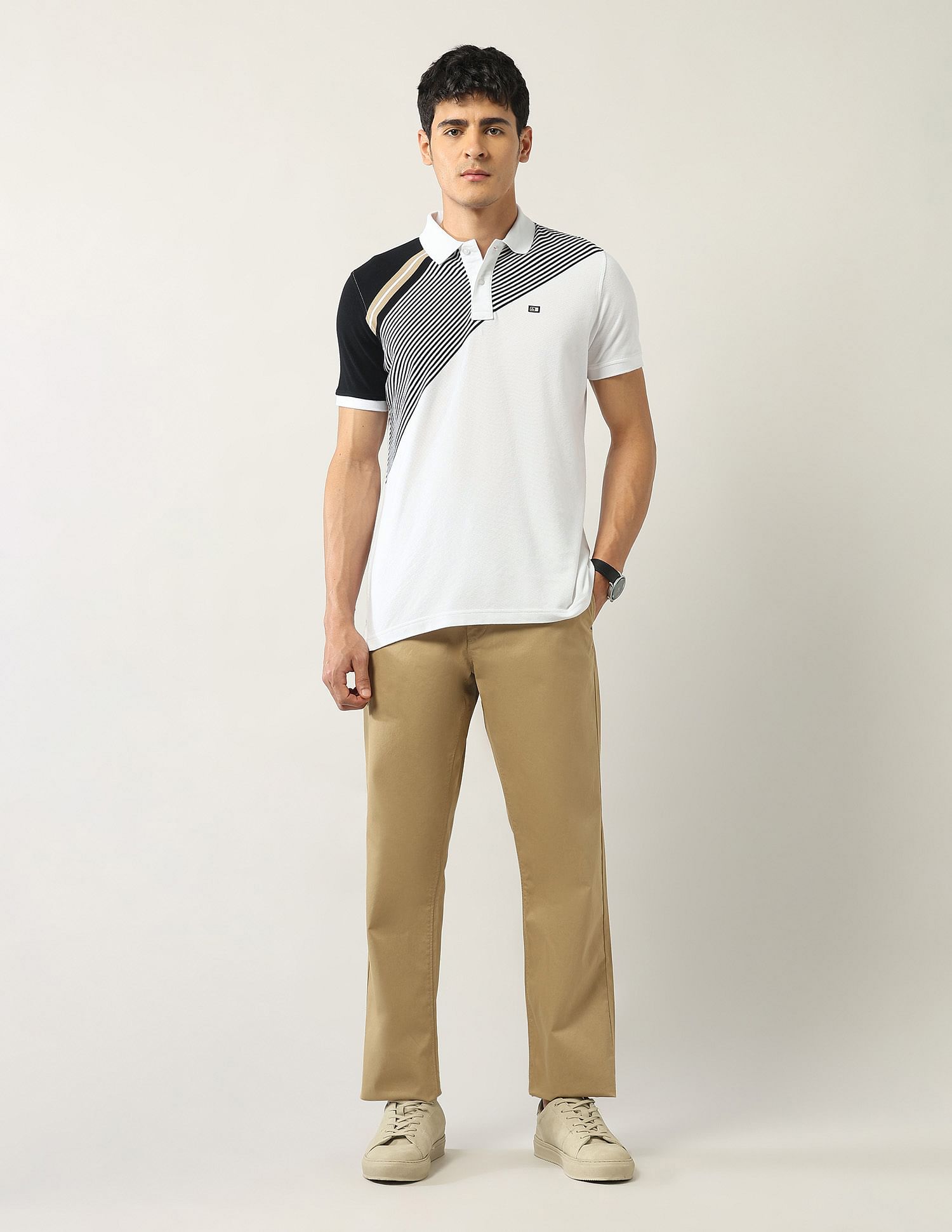 Arrow Sport Colourblocked Regular Fit Polo Shirt