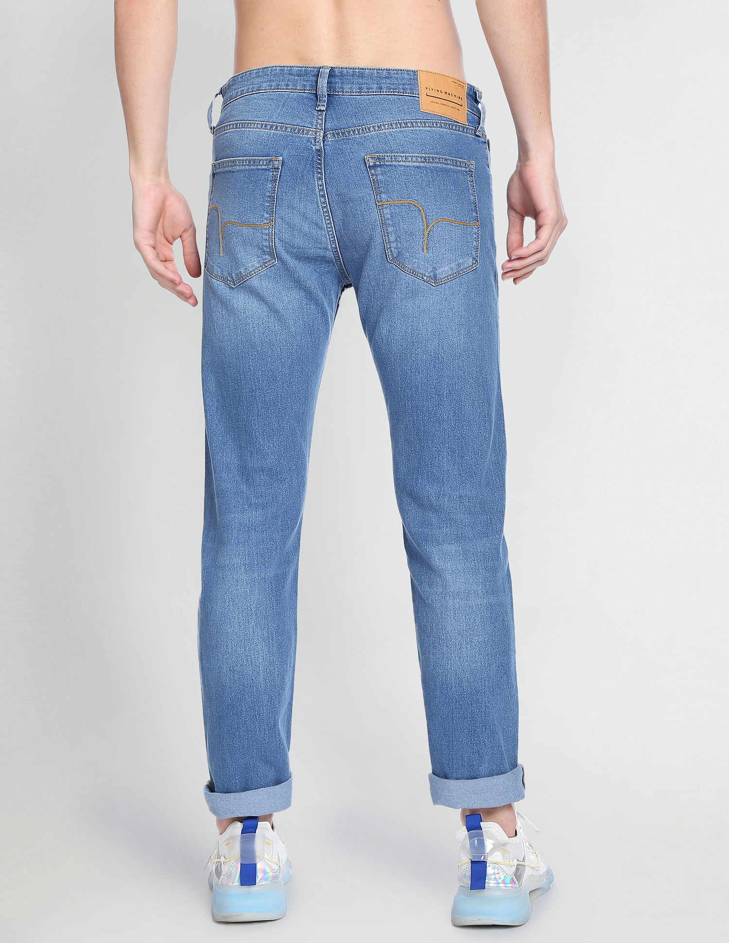 Flying Machine Relaxed Straight Fit Mid Rise Jeans