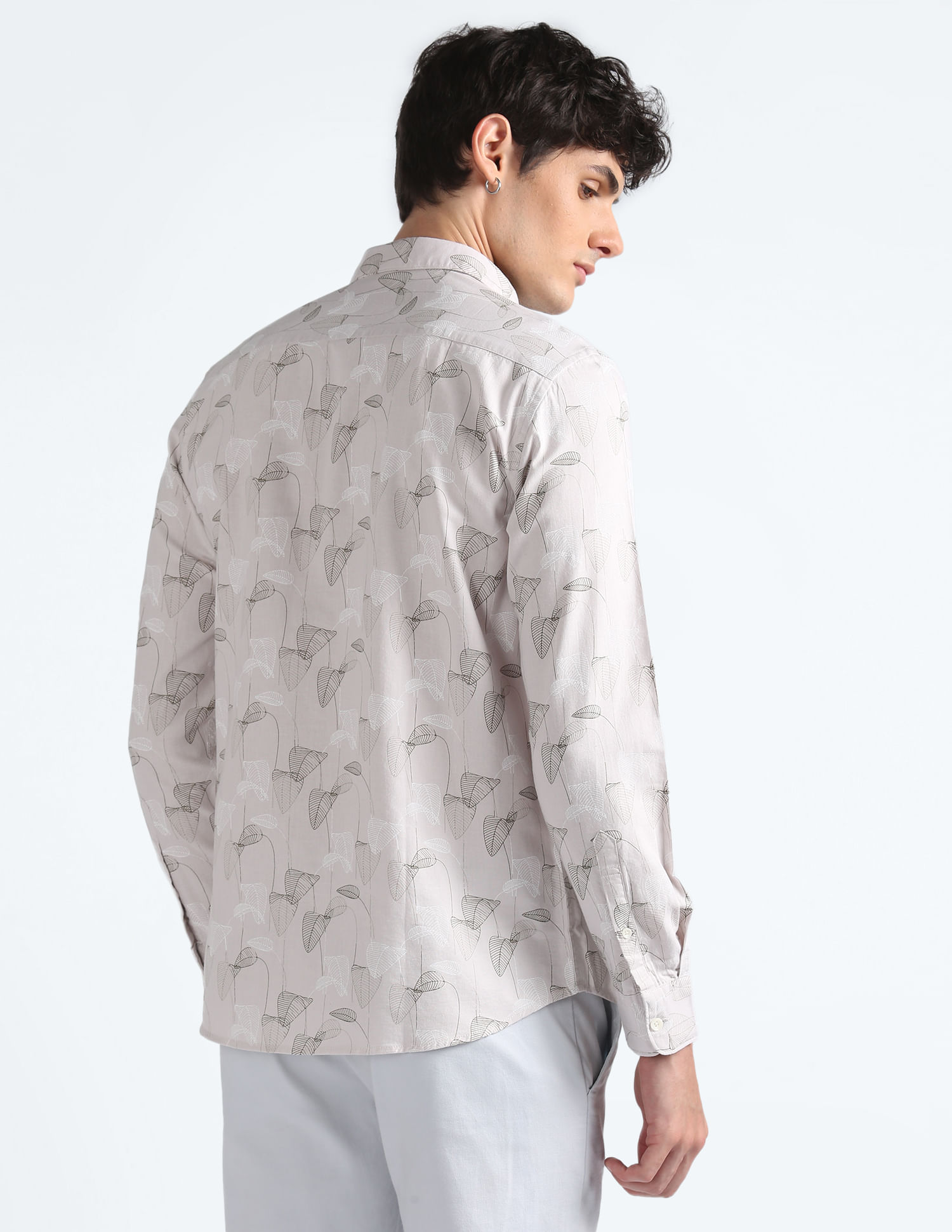 Flying Machine Tropical Print Cotton Shirt