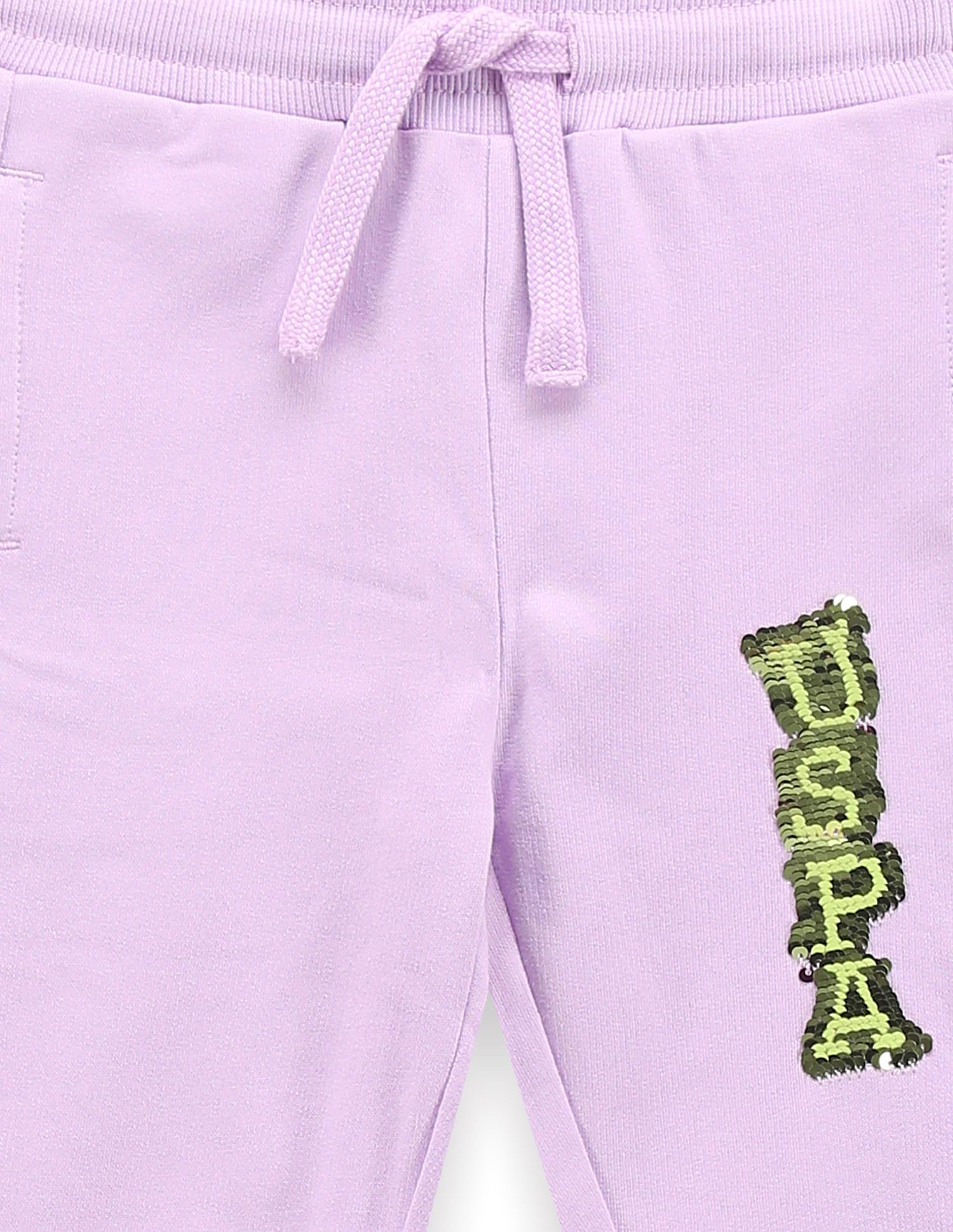 U.S. Polo Assn. Kids Girls Flip Sequins Track Pants