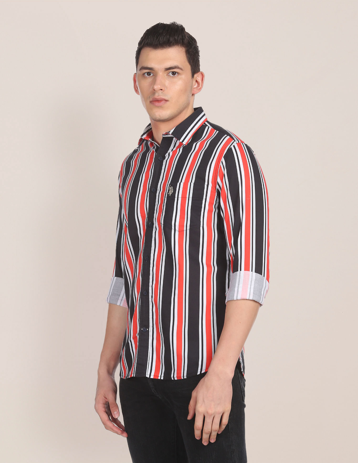 U.S. Polo Assn. Tailored Regular Fit Striped Casual Shirt