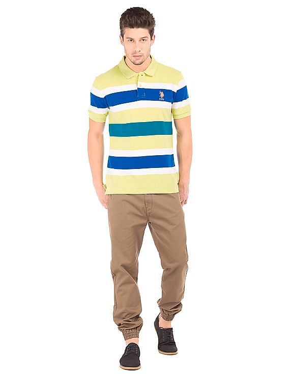 U.S. Polo Assn. Striped Slim Fit Polo Shirt