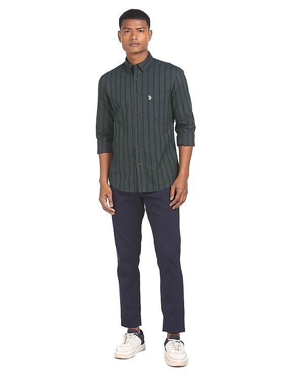 U.S. Polo Assn. Button Down Collar Striped Shirt