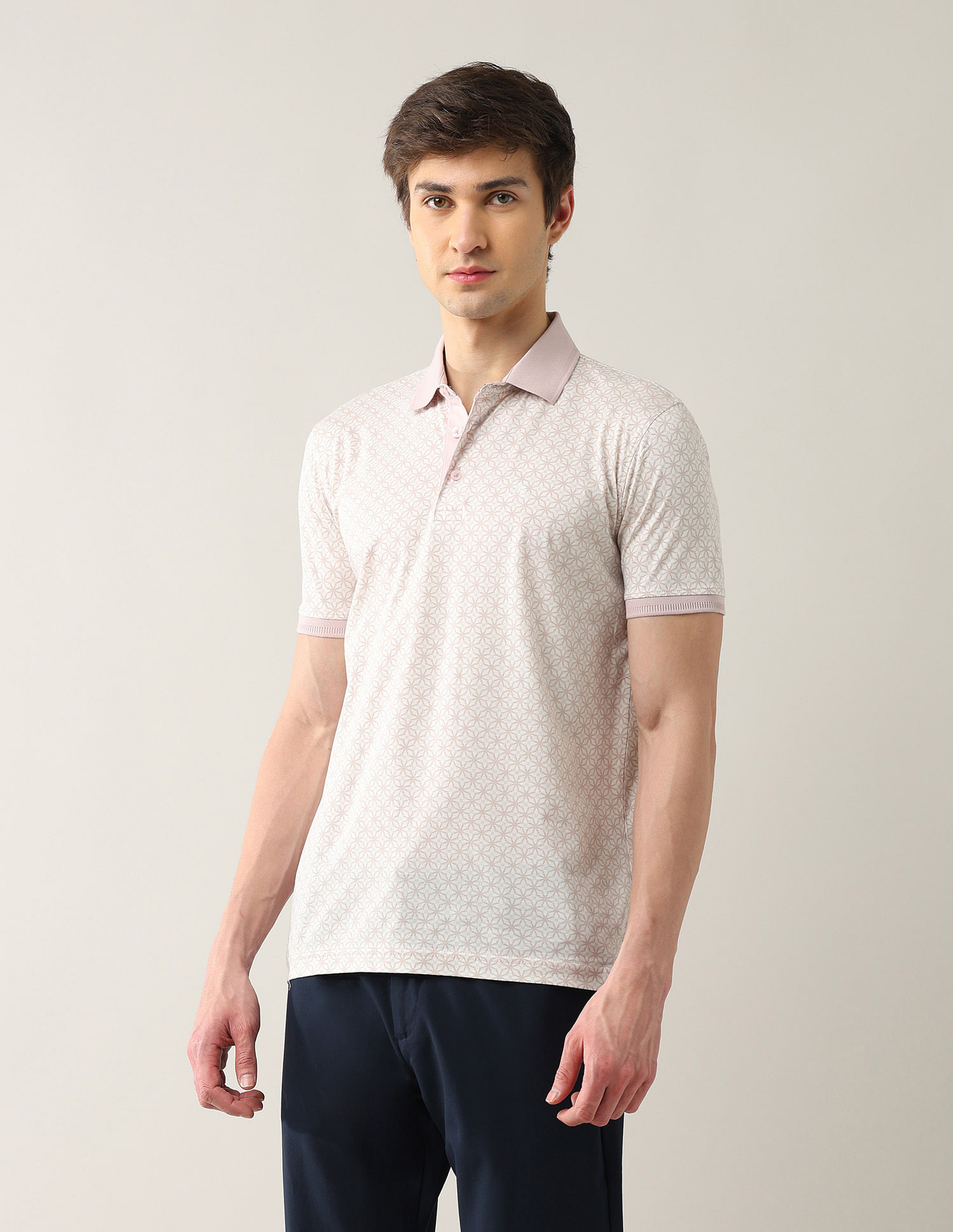 Arrow Geometric Printed Regular Fit Polo Shirt