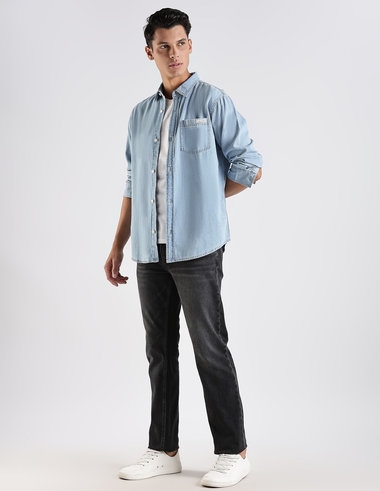 Calvin Klein Jeans Solid Regular Fit Cotton Shirt