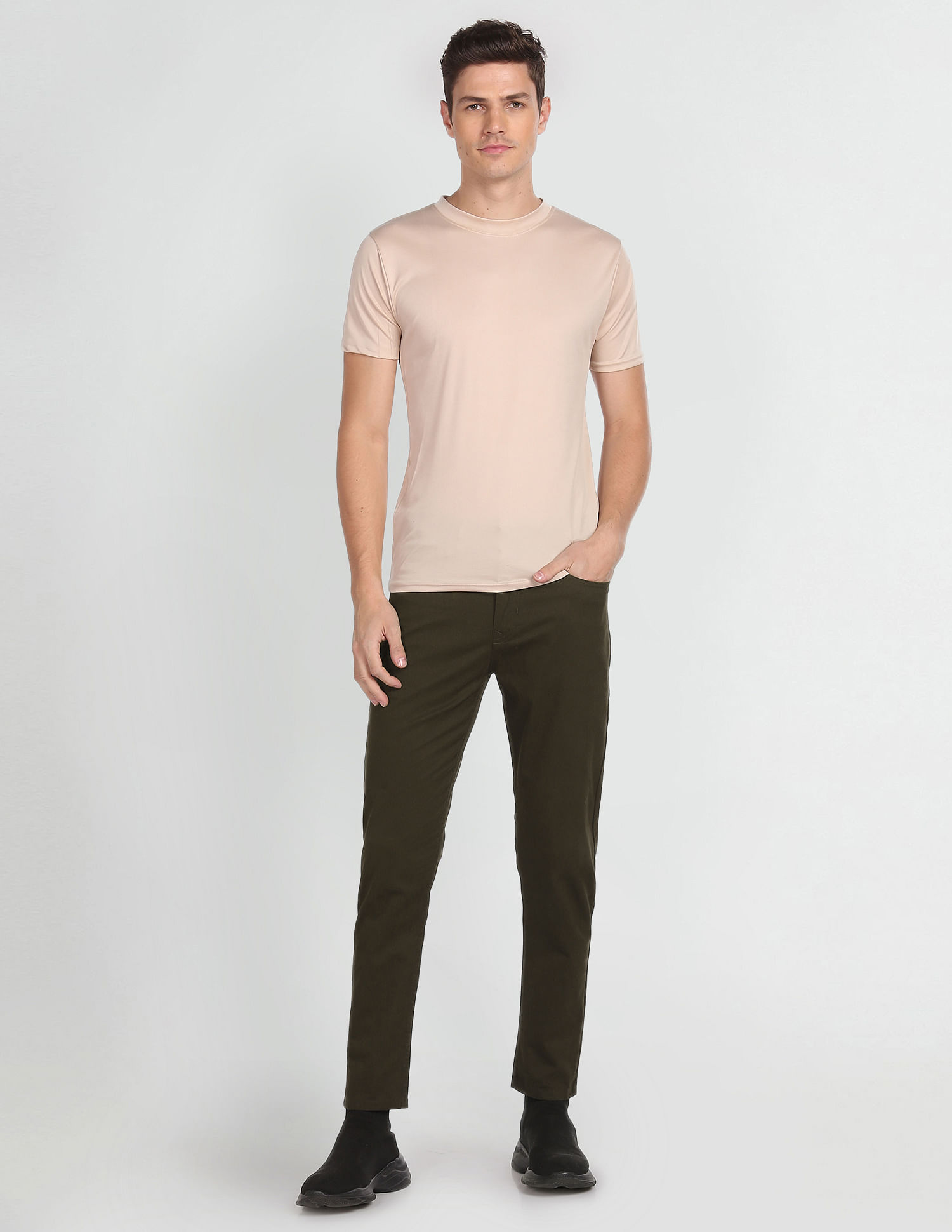Flying Machine Slim Tapered Fit Twill Trousers