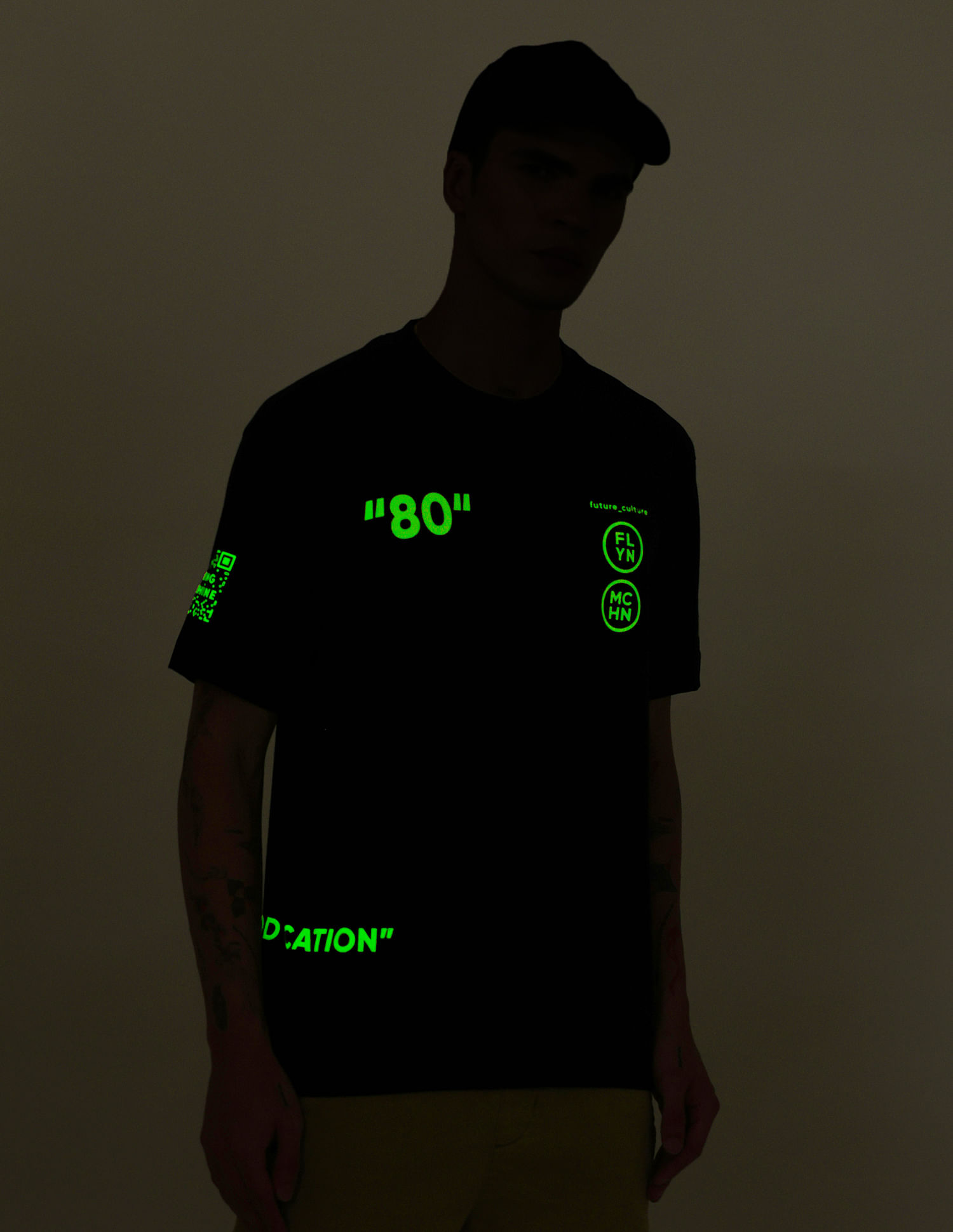 Flying Machine Glow In The Dark Oversized T-Shirt