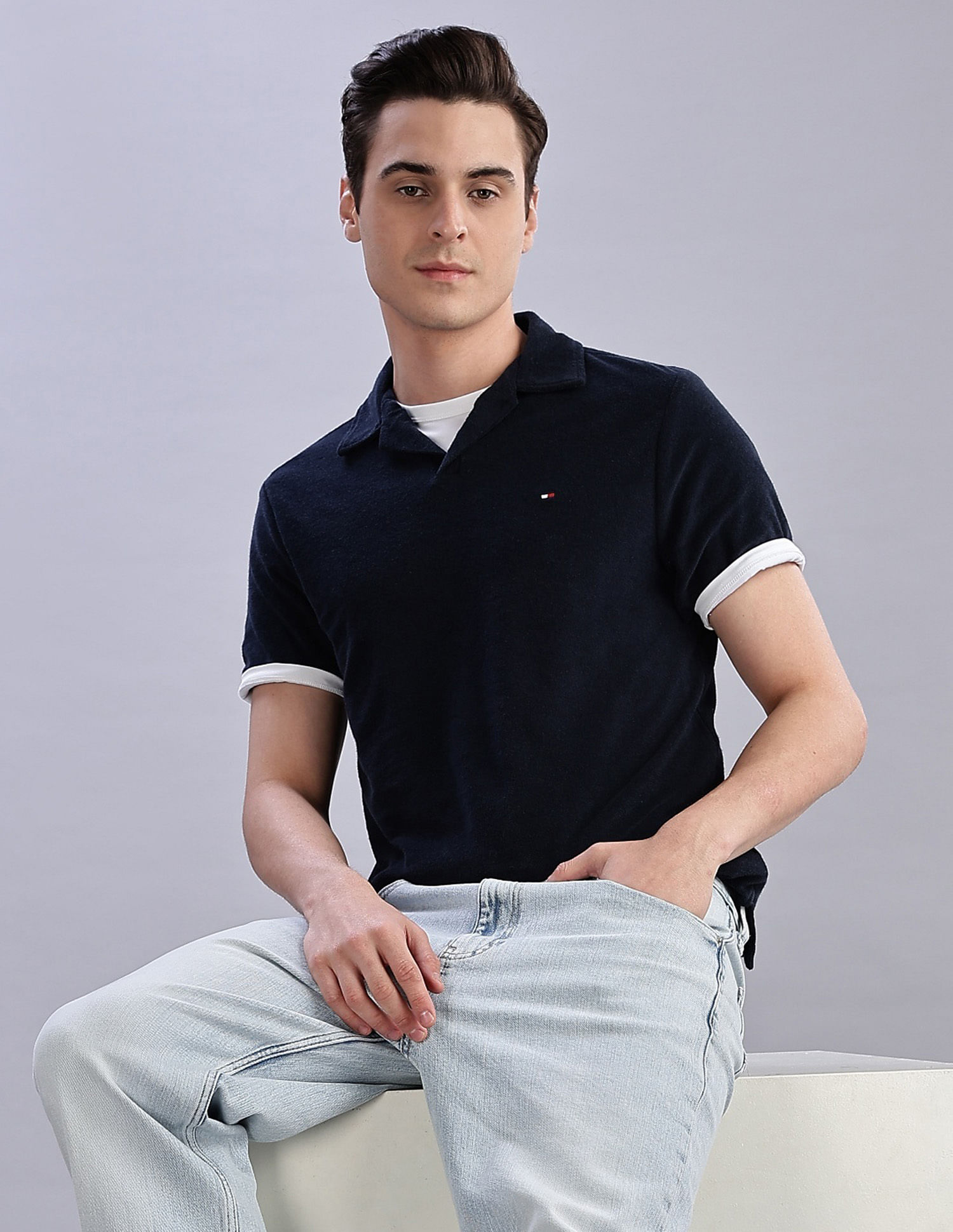 Tommy Hilfiger Solid Regular-Fit Cotton T-Shirt