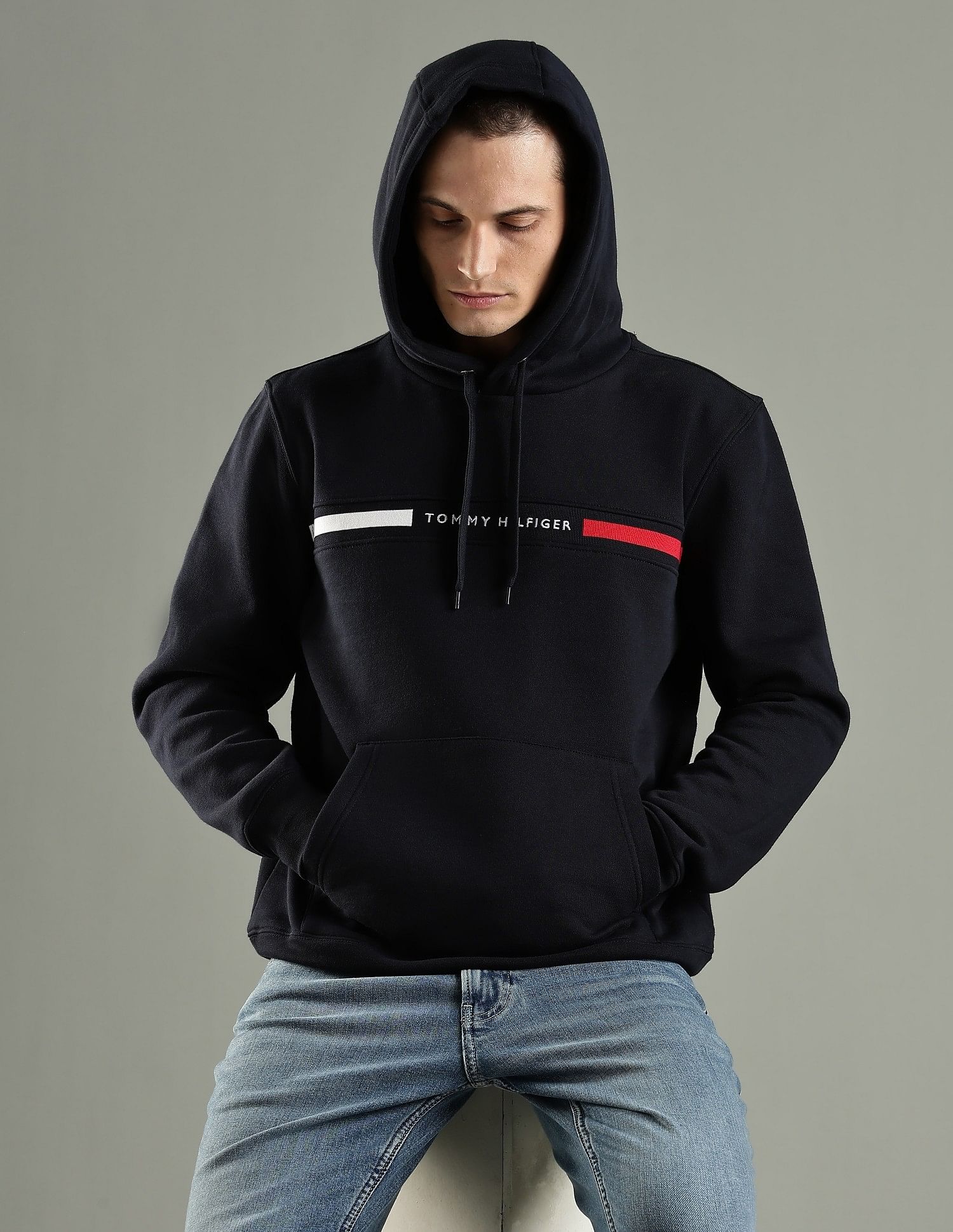 Tommy Hilfiger Embroidered Logo Regular Fit Cotton Sweatshirt