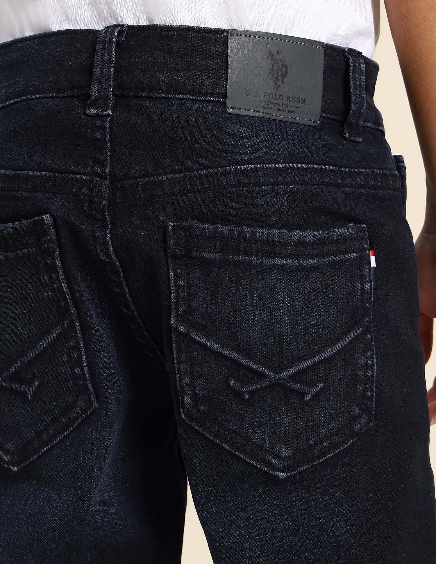 U.S. Polo Assn. Kids Boys Relaxed Fit Blue Jeans