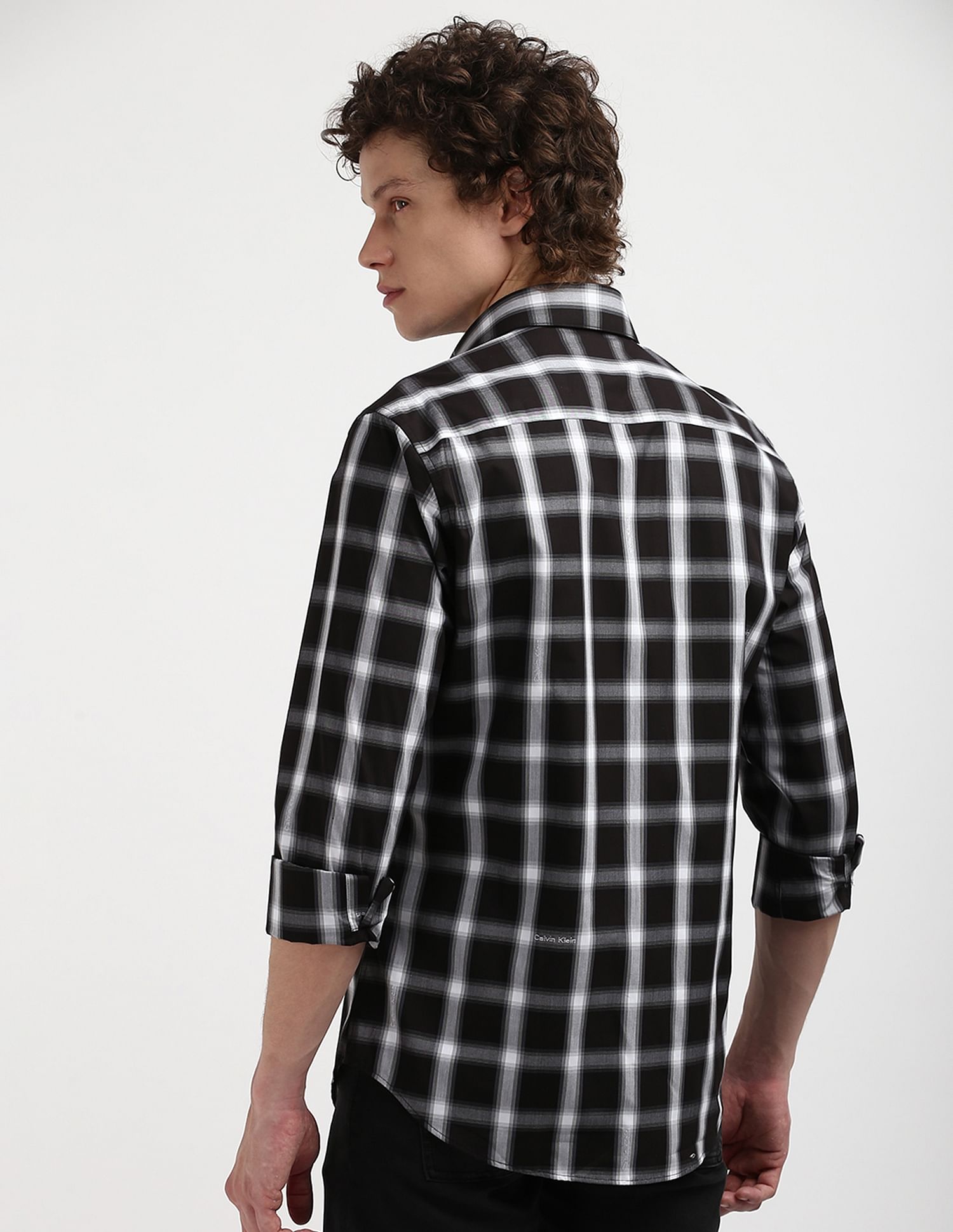 Calvin Klein Windowpane Check Twill Shirt