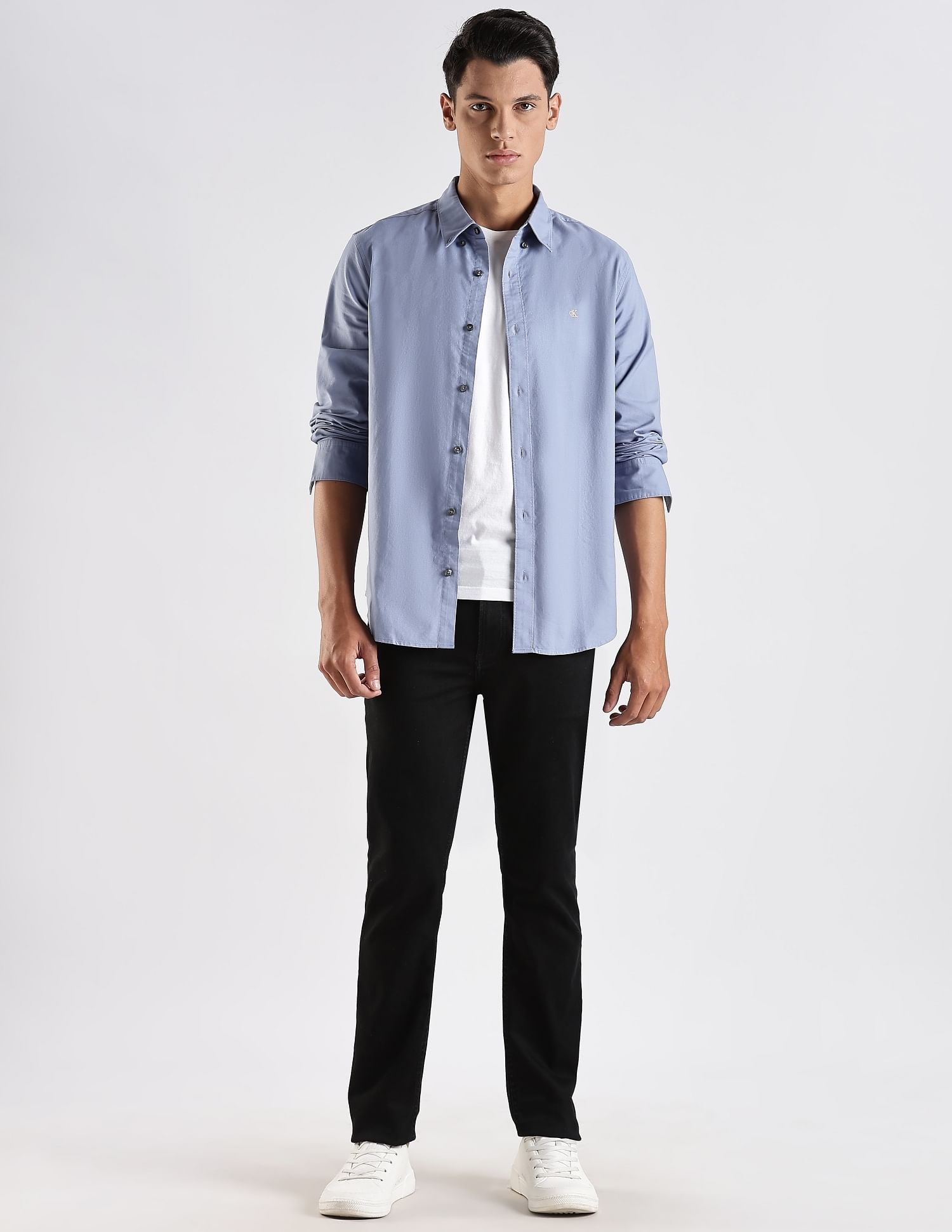 Calvin Klein Jeans Solid Regular Fit Cotton Shirt