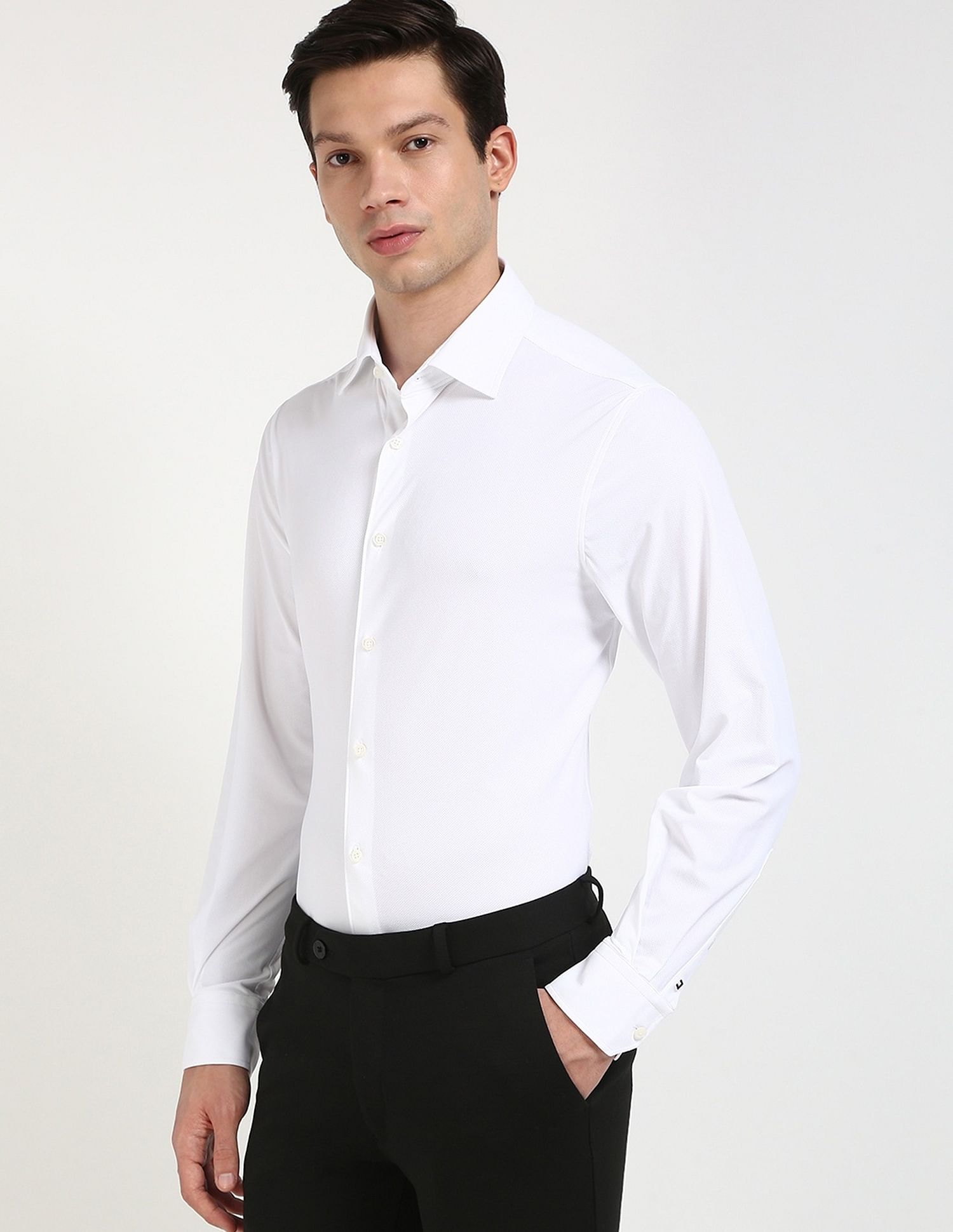 Tommy Hilfiger White Men's Shirt for Crisp Look
