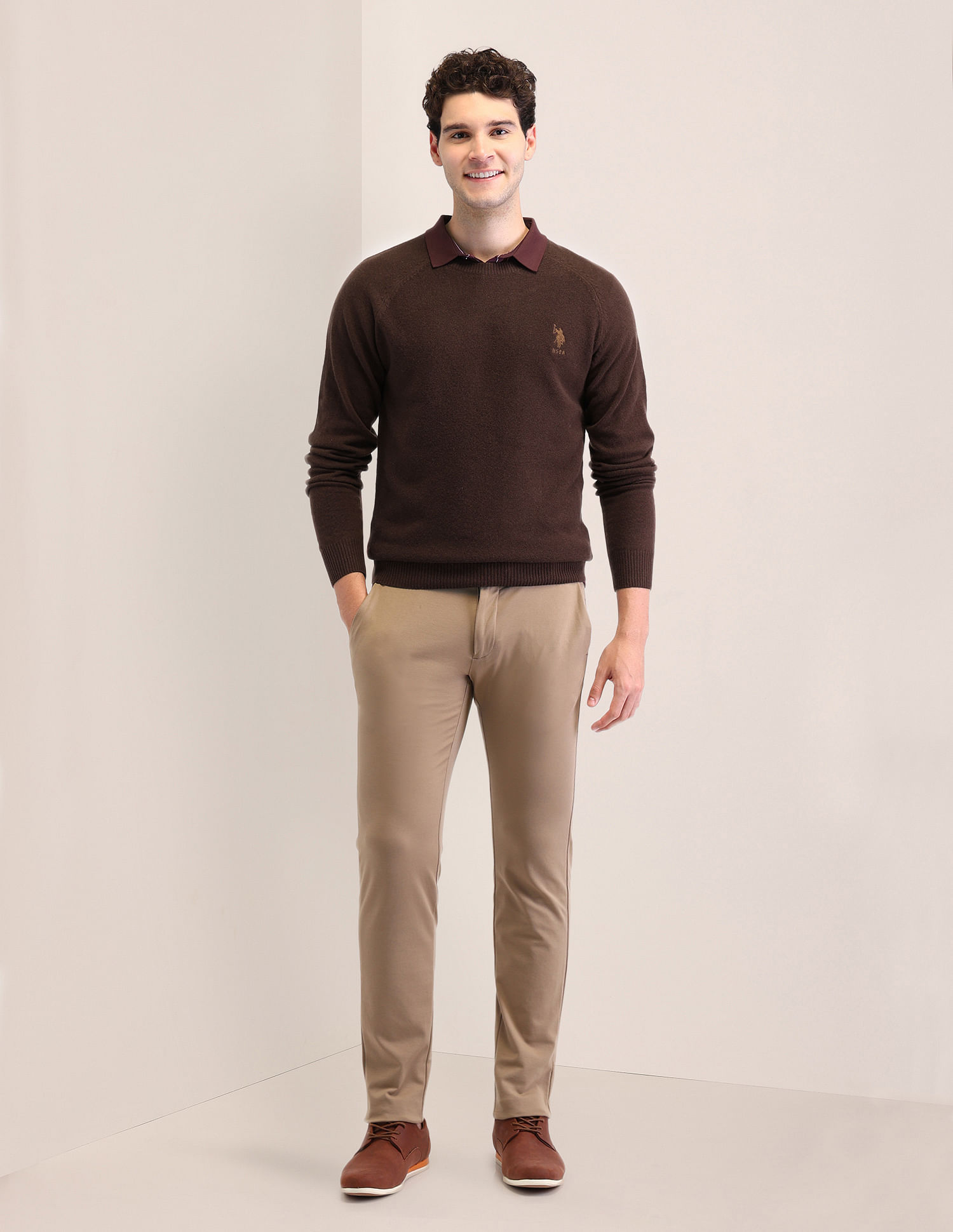 U.S. Polo Assn. Solid Regular Fit Sweater