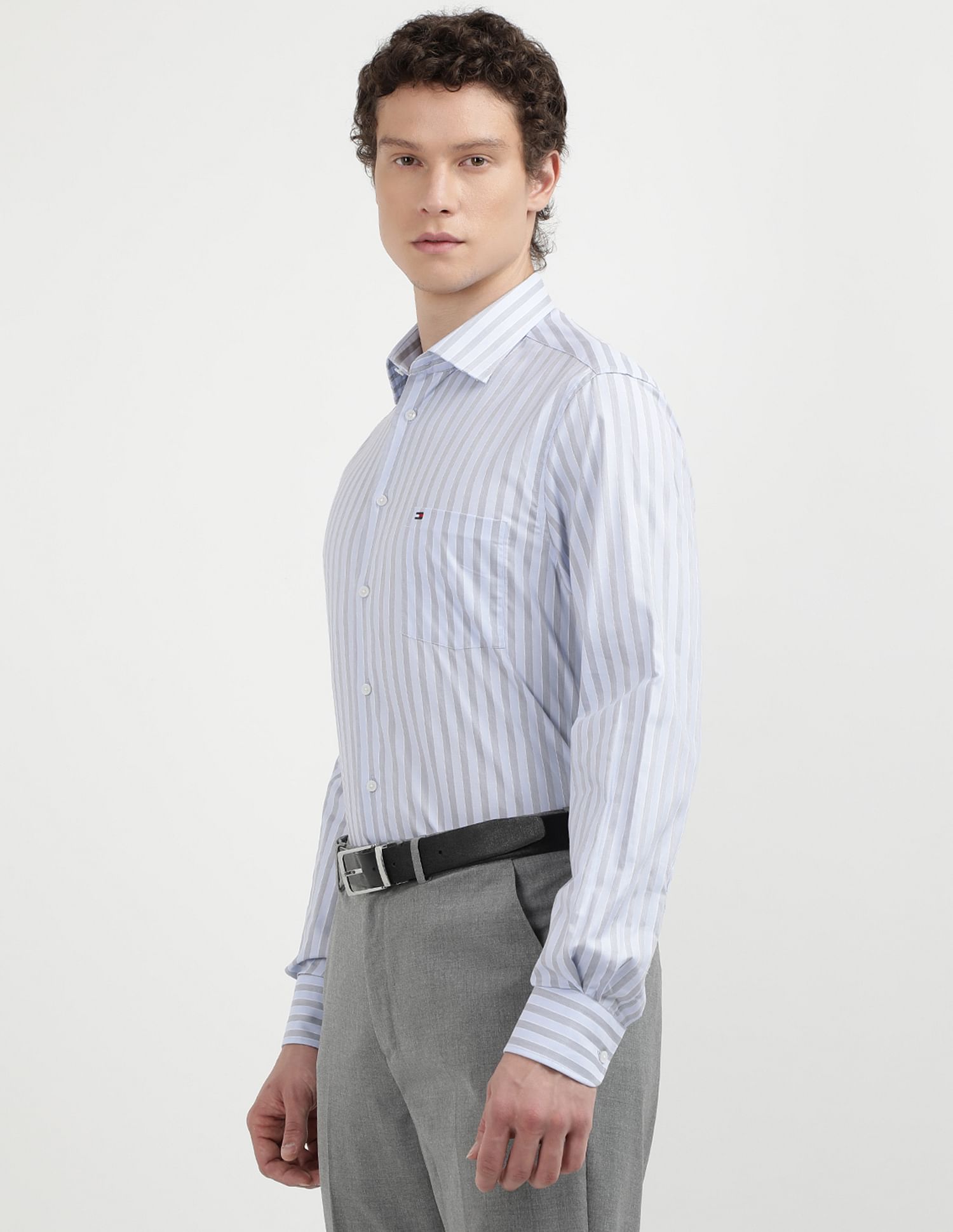 Tommy Hilfiger Oxford Melange Vertical Striped Shirt