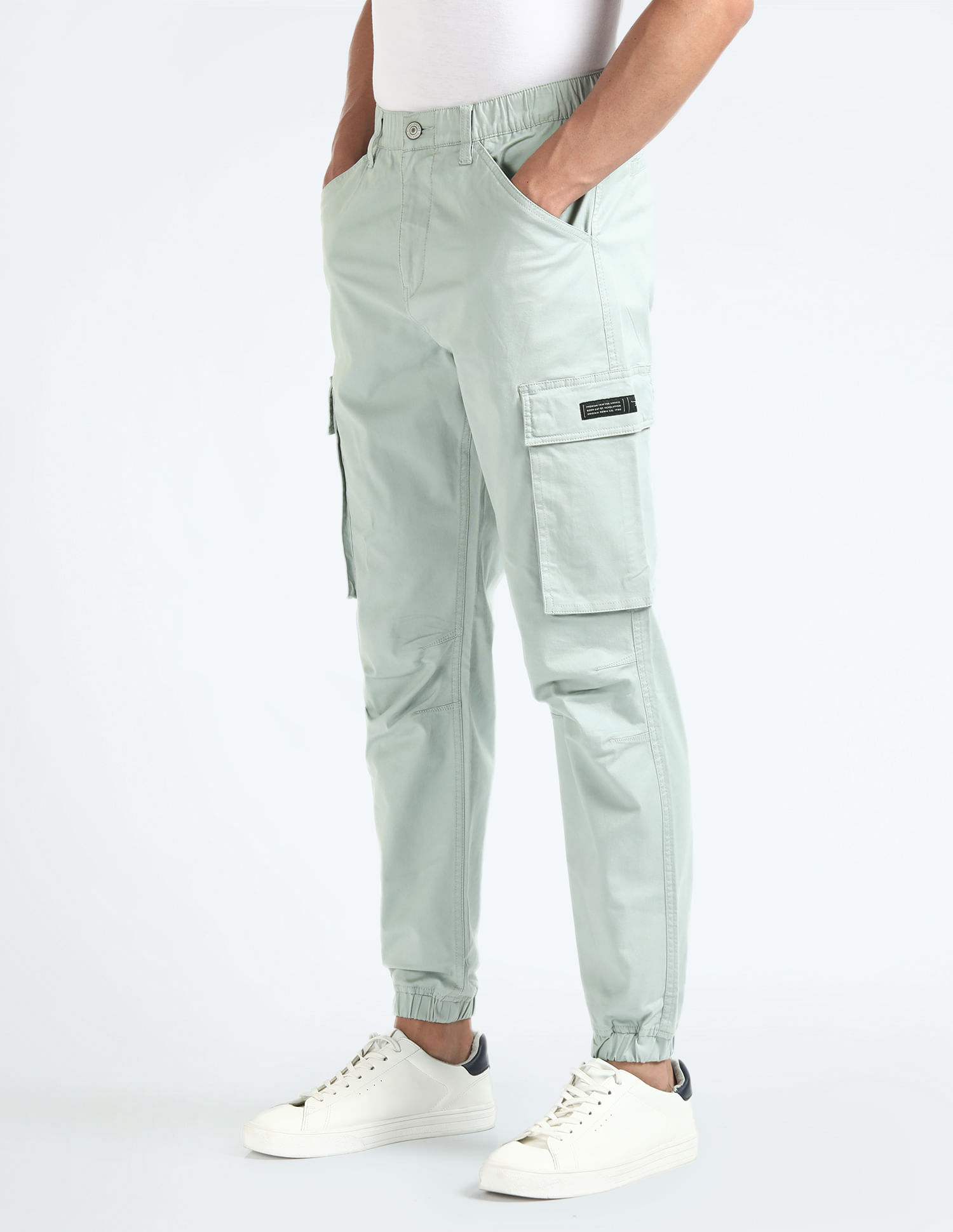 Flying Machine Mid Rise Slim Fit Cargo Pants
