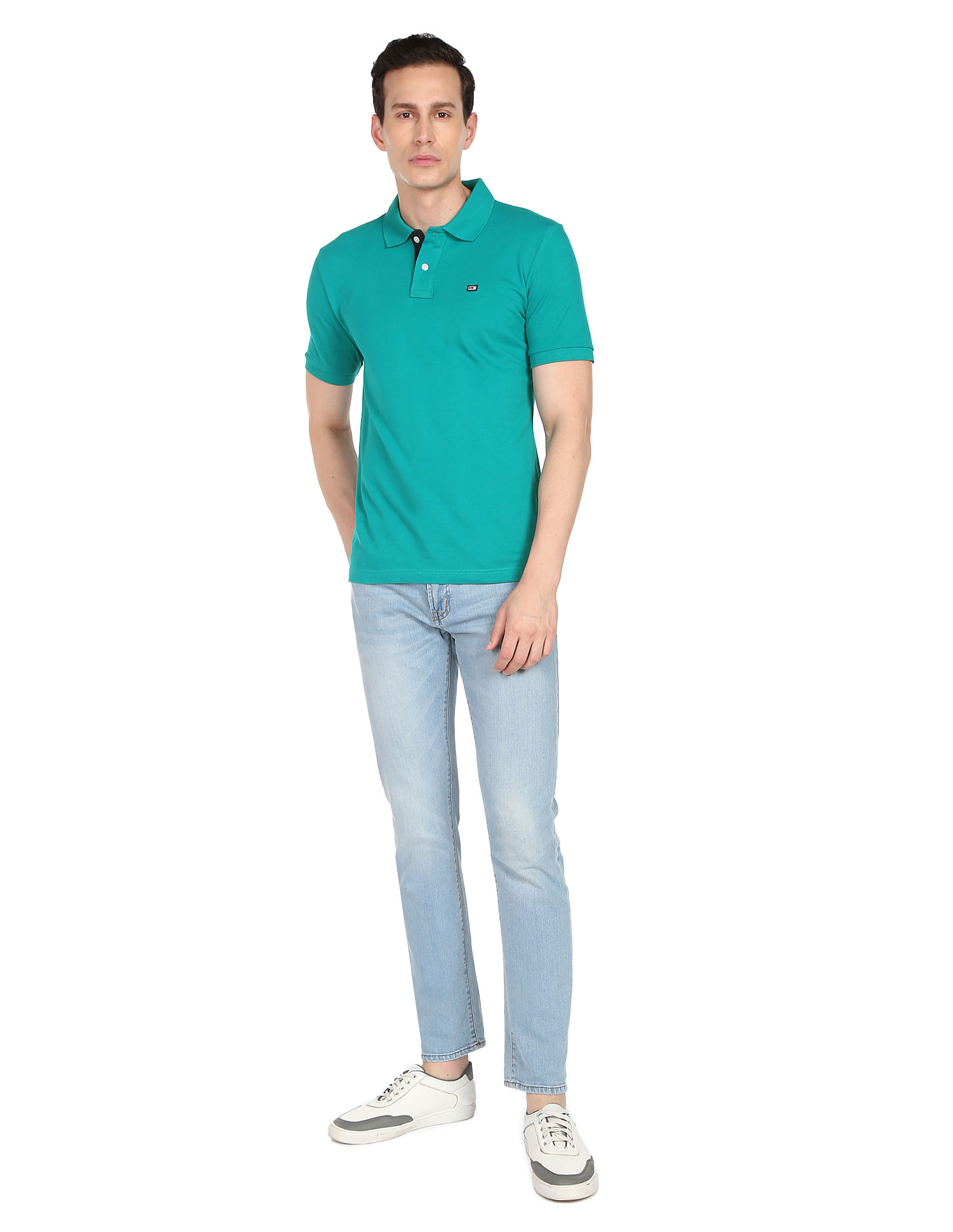 Arrow Solid Cotton Pique Polo Shirt