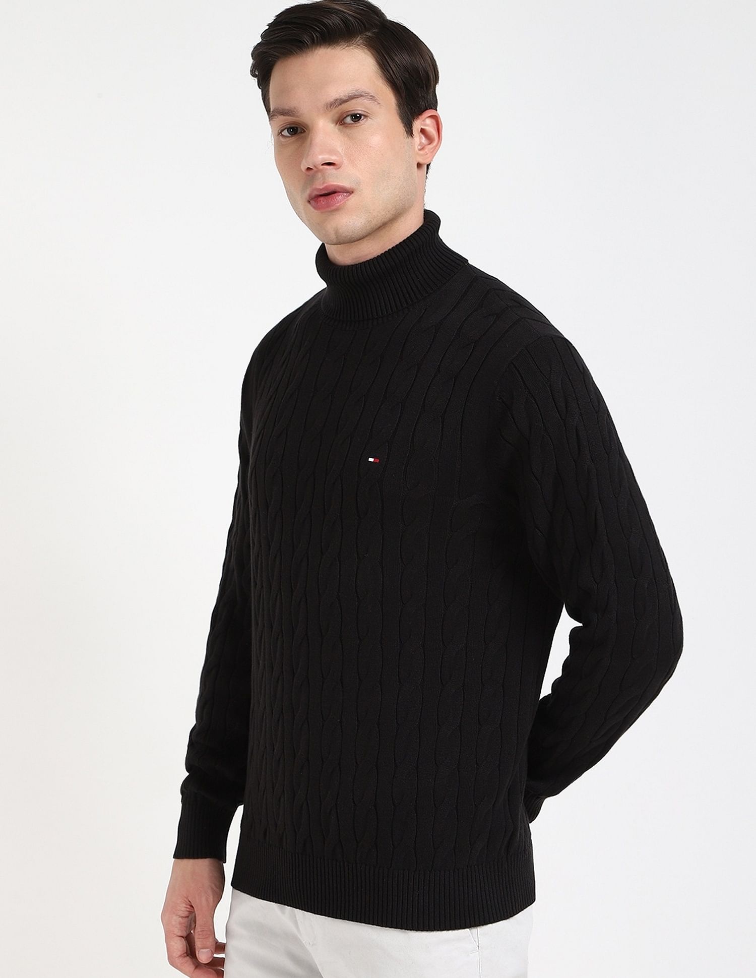 Tommy Hilfiger Cable-Knit Regular-Fit Cotton Sweater