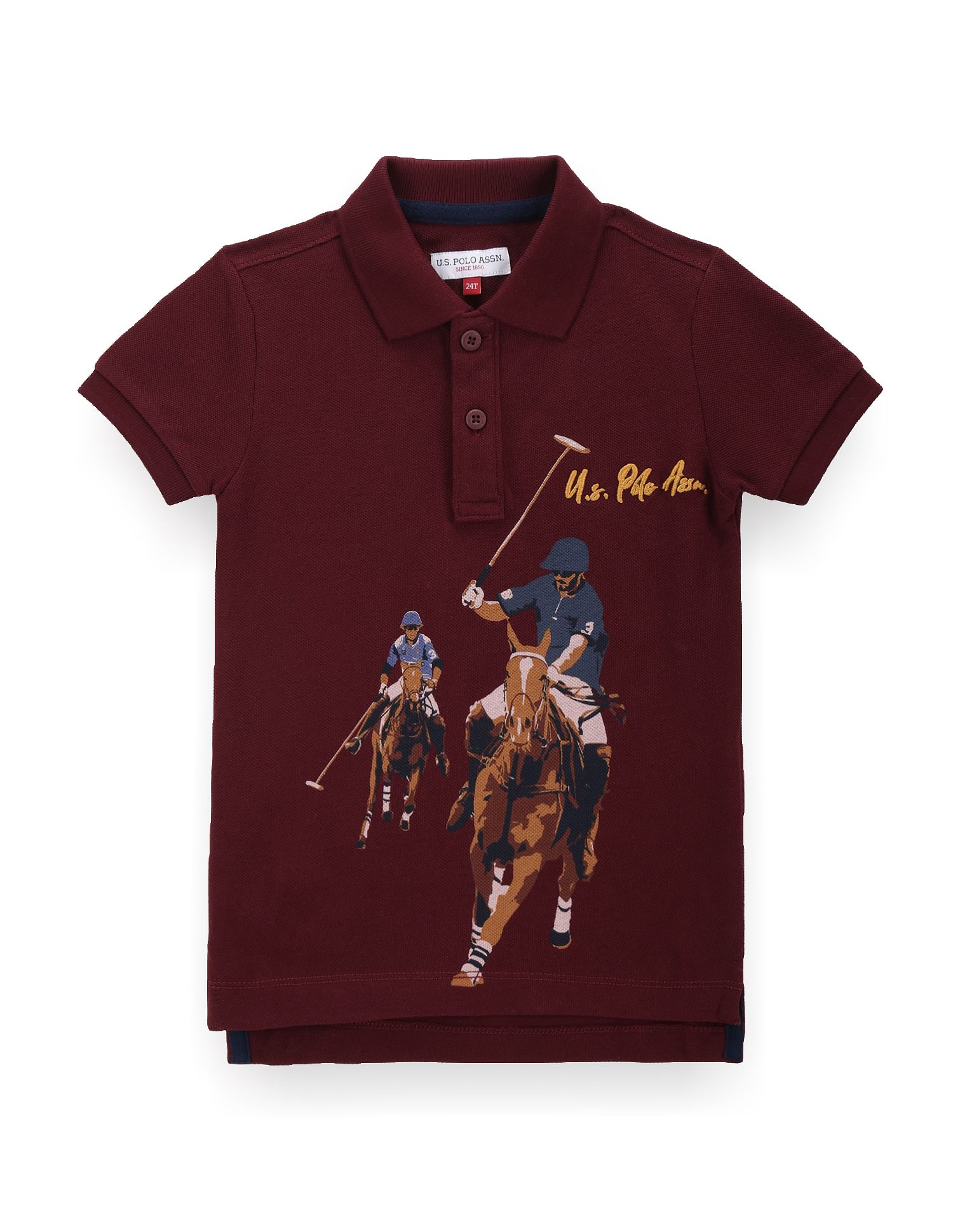 U.S. Polo Assn. Kids Boys Graphic Print Polo Shirt