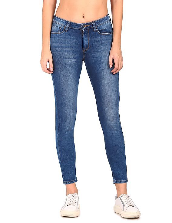 Flying Machine Women Veronica Skinny Fit Whiskered Jeans