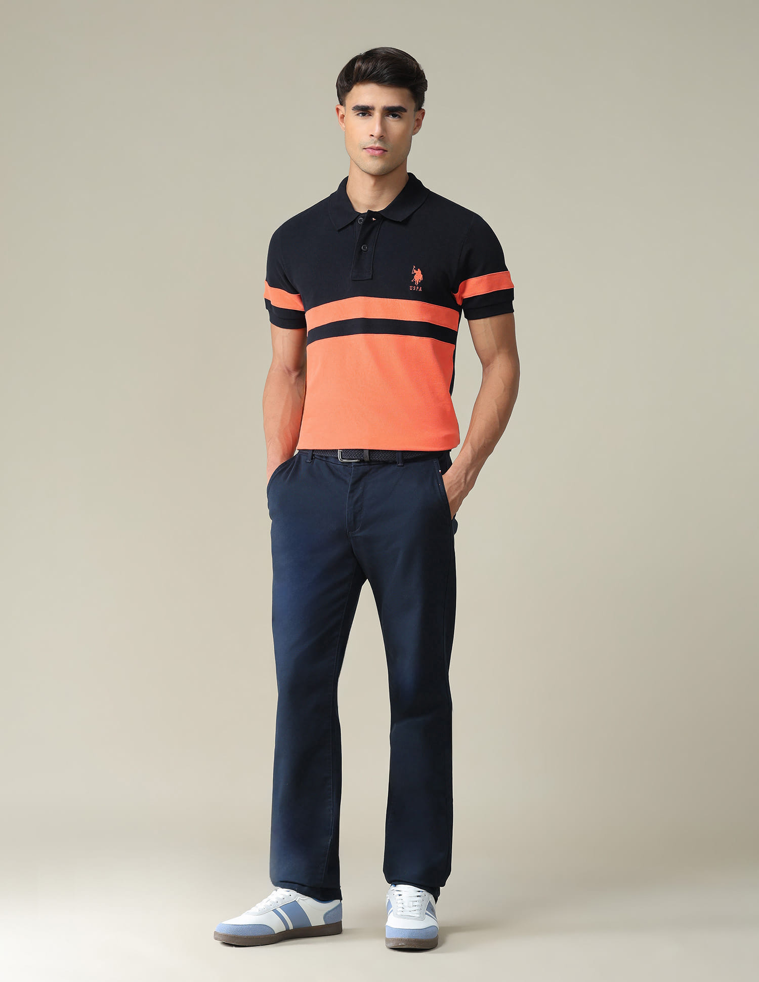 Buy U.S. Polo Assn. Colour Block Polo Shirt - NNNOW.com