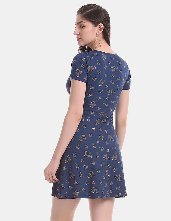 blue tshirt dress Jane Smocked Shirt Dress-Bright Blue