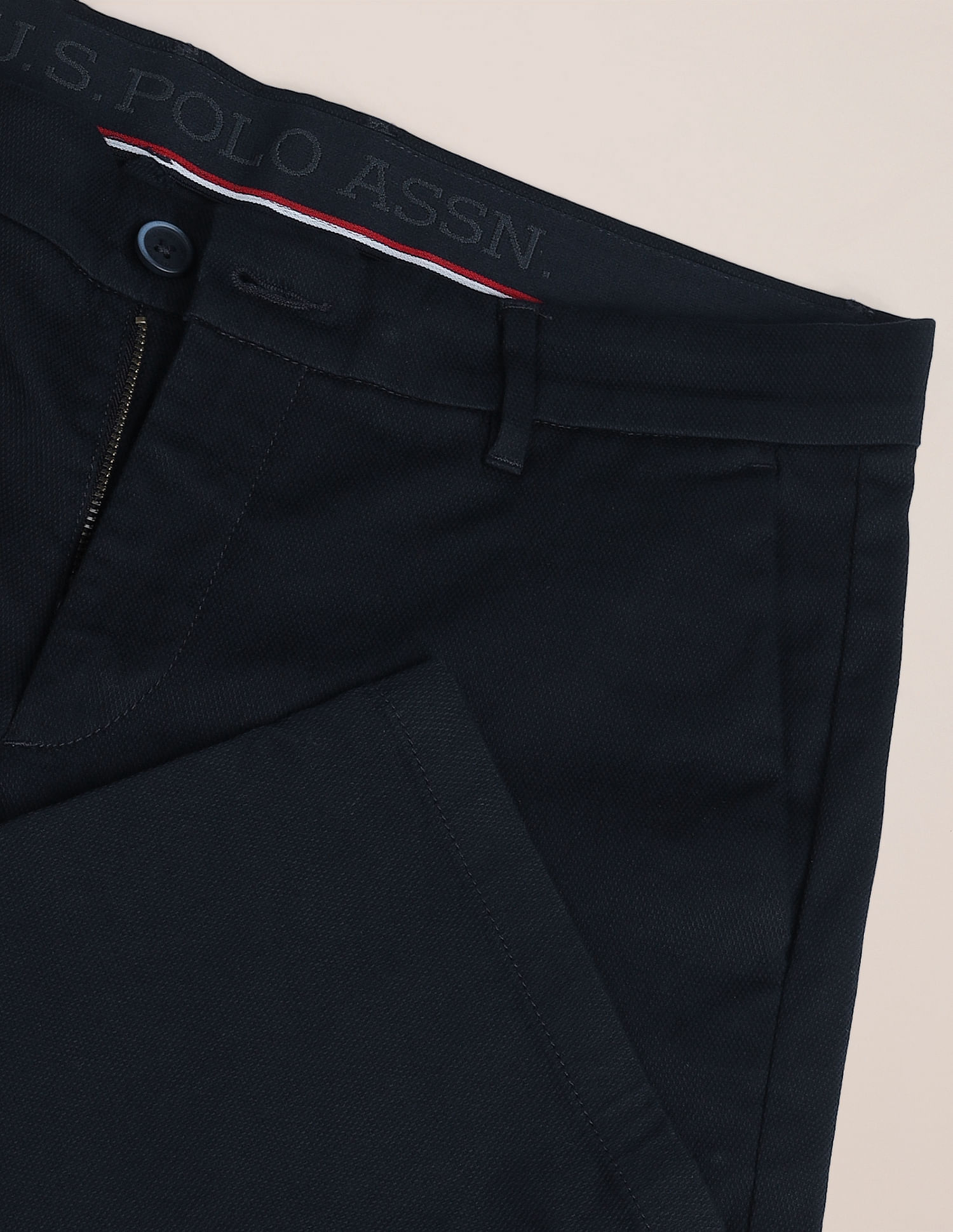 U.S. Polo Assn. Honeycomb Dobby Slim Straight Trousers