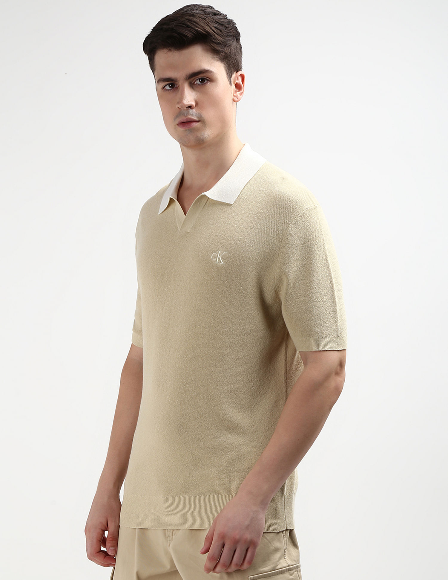 Calvin Klein Solid Logo Polo Shirt