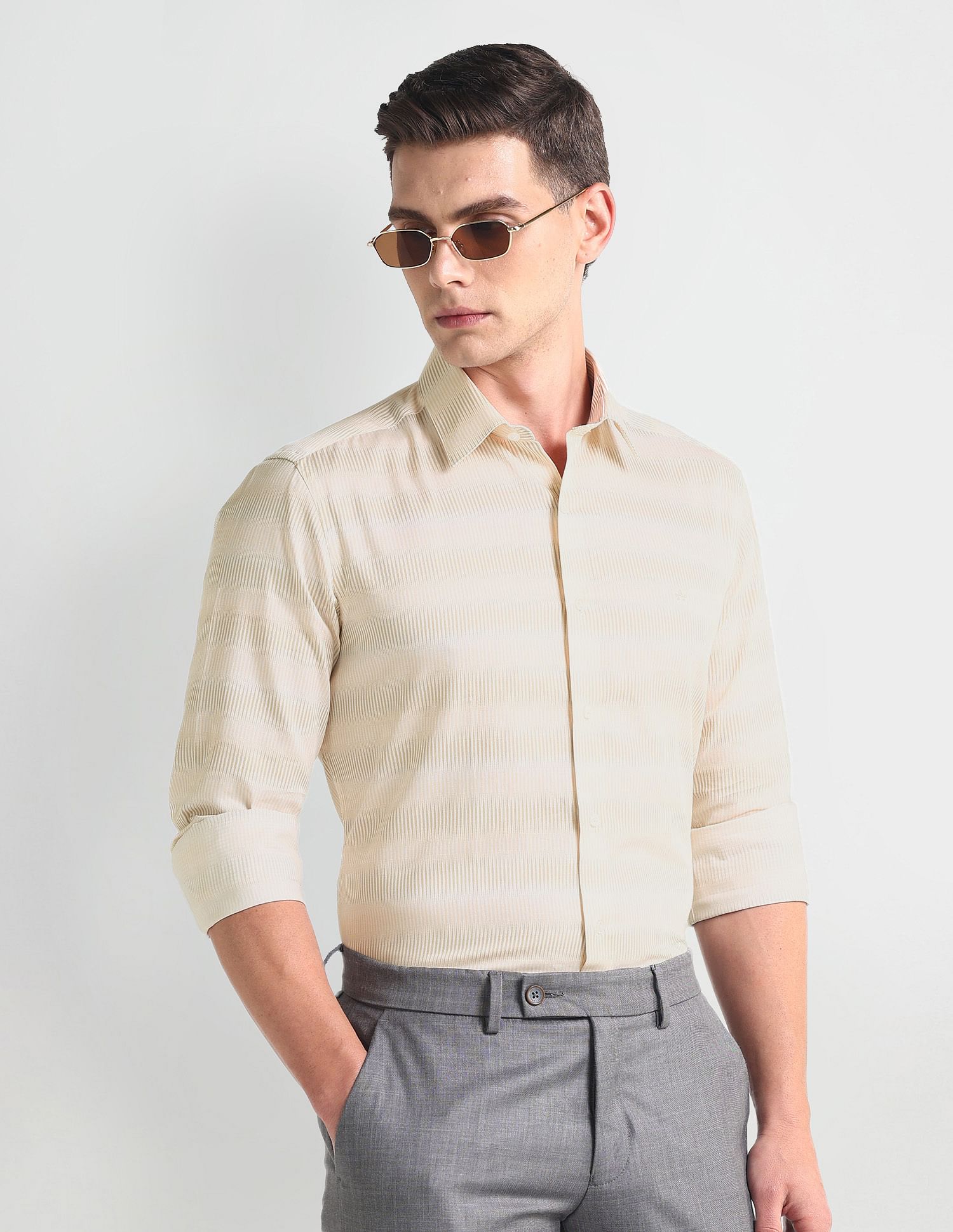 Arrow Newyork Manhattan Slim Fit Twill Shirt