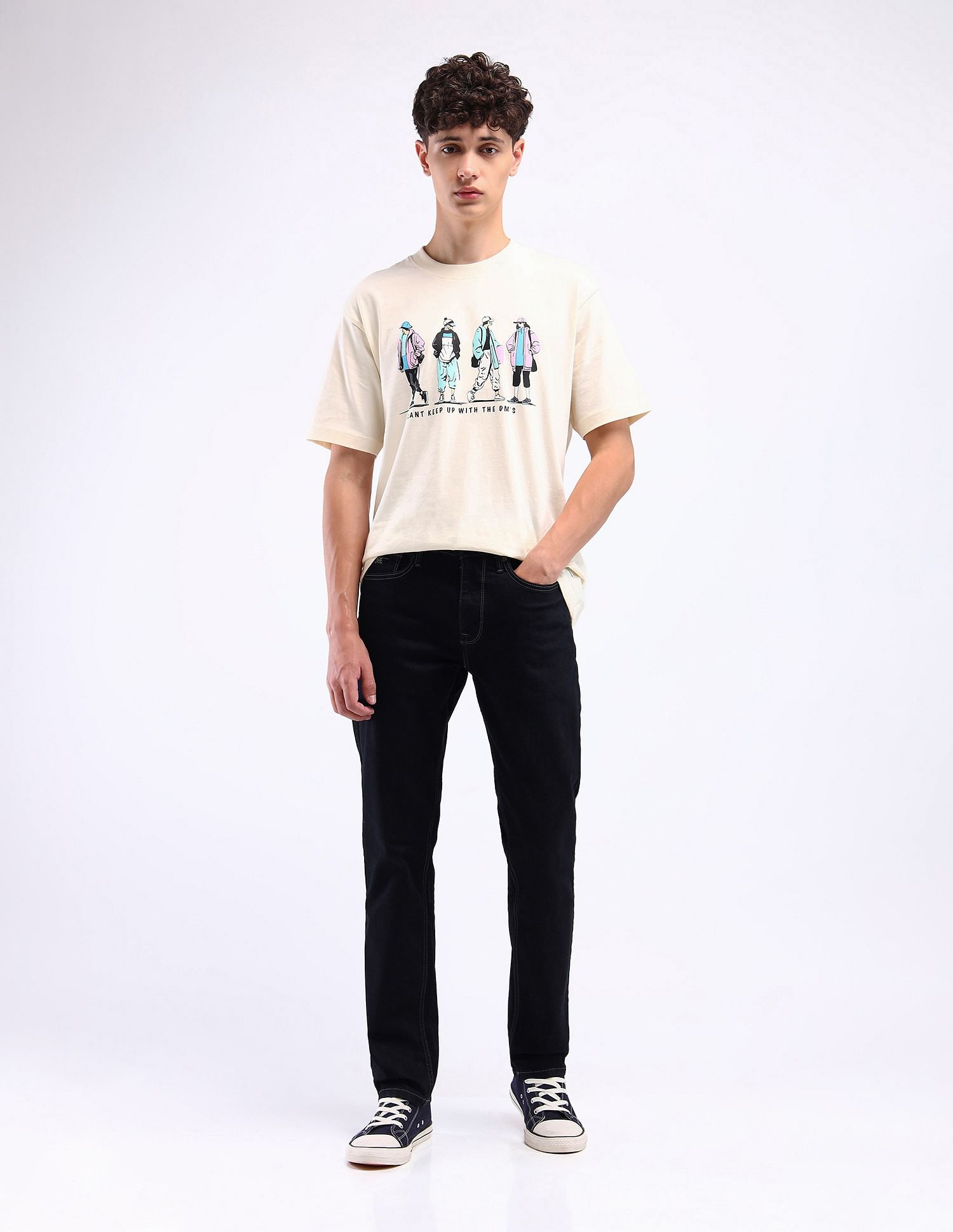 Flying Machine Mid Rise Freddie Slim Straight Fit Jeans