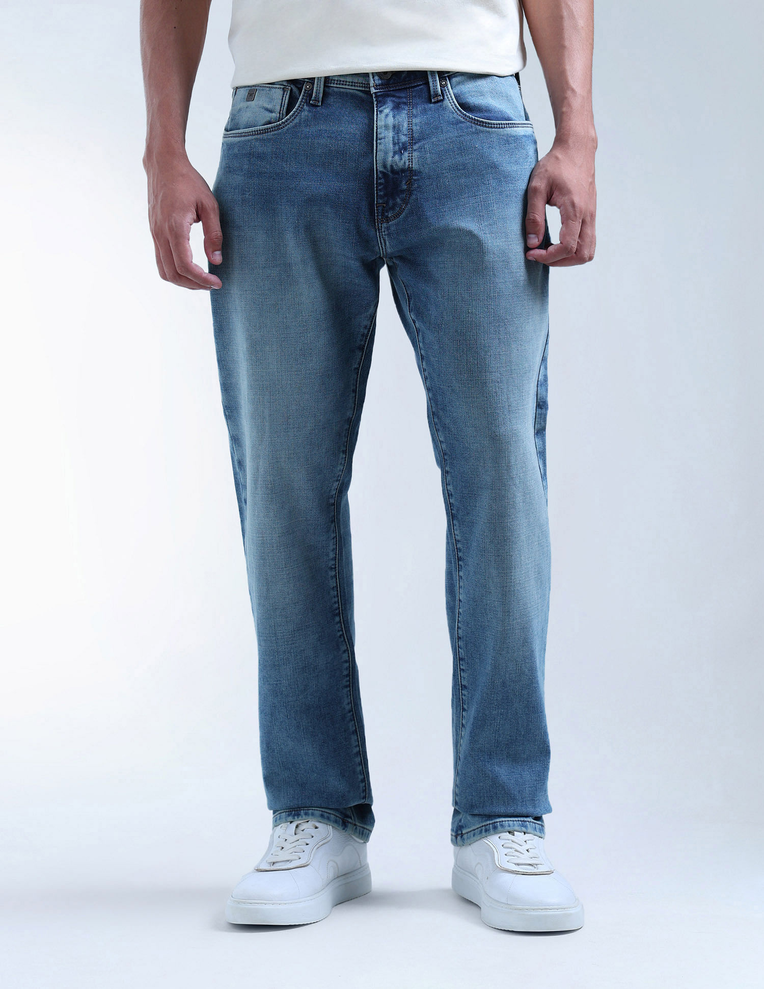 Flying Machine F-Jango Straight Fit Stone Washed Jeans