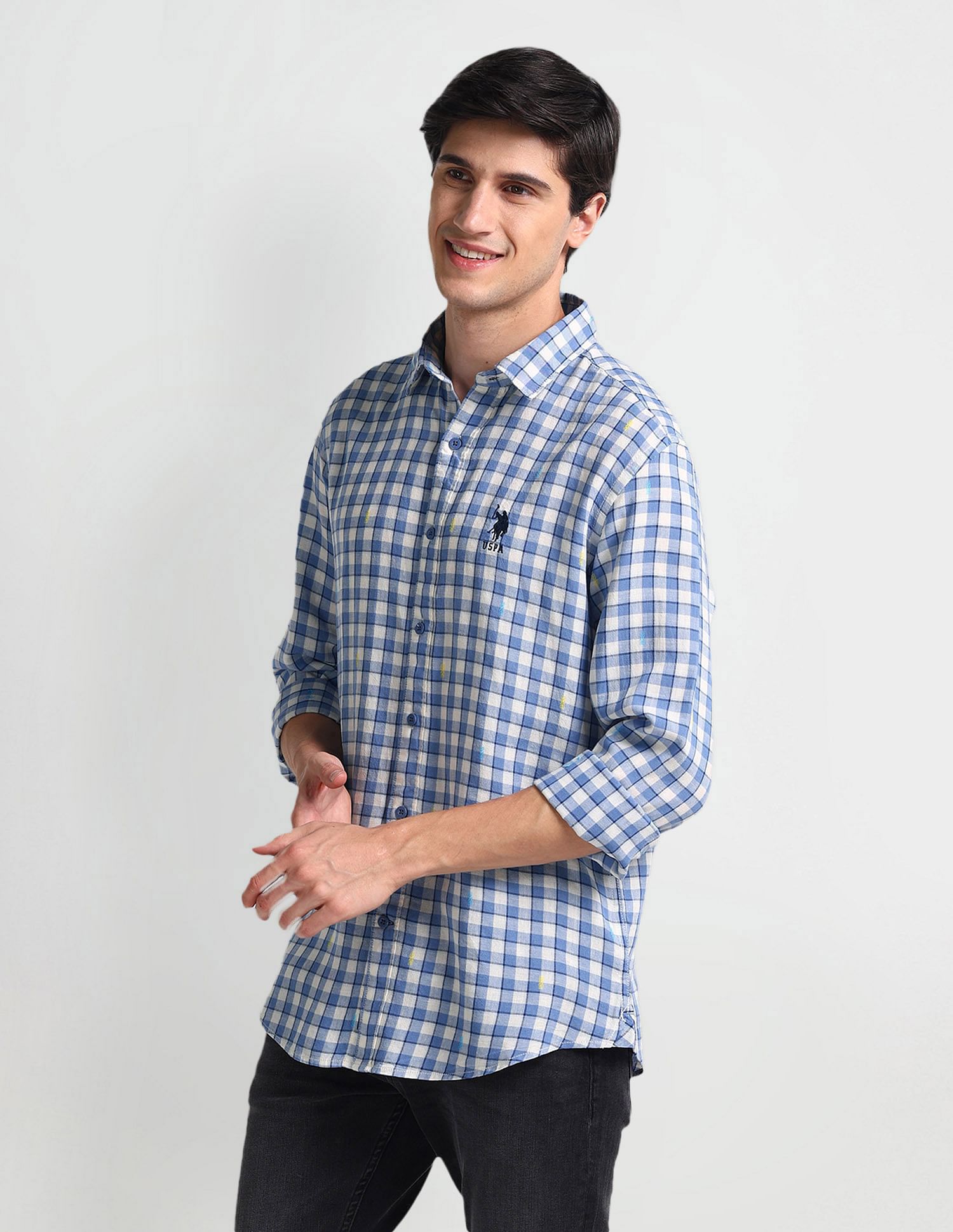 U.S. Polo Assn. Denim Co. Shepherd Check Slim Shirt