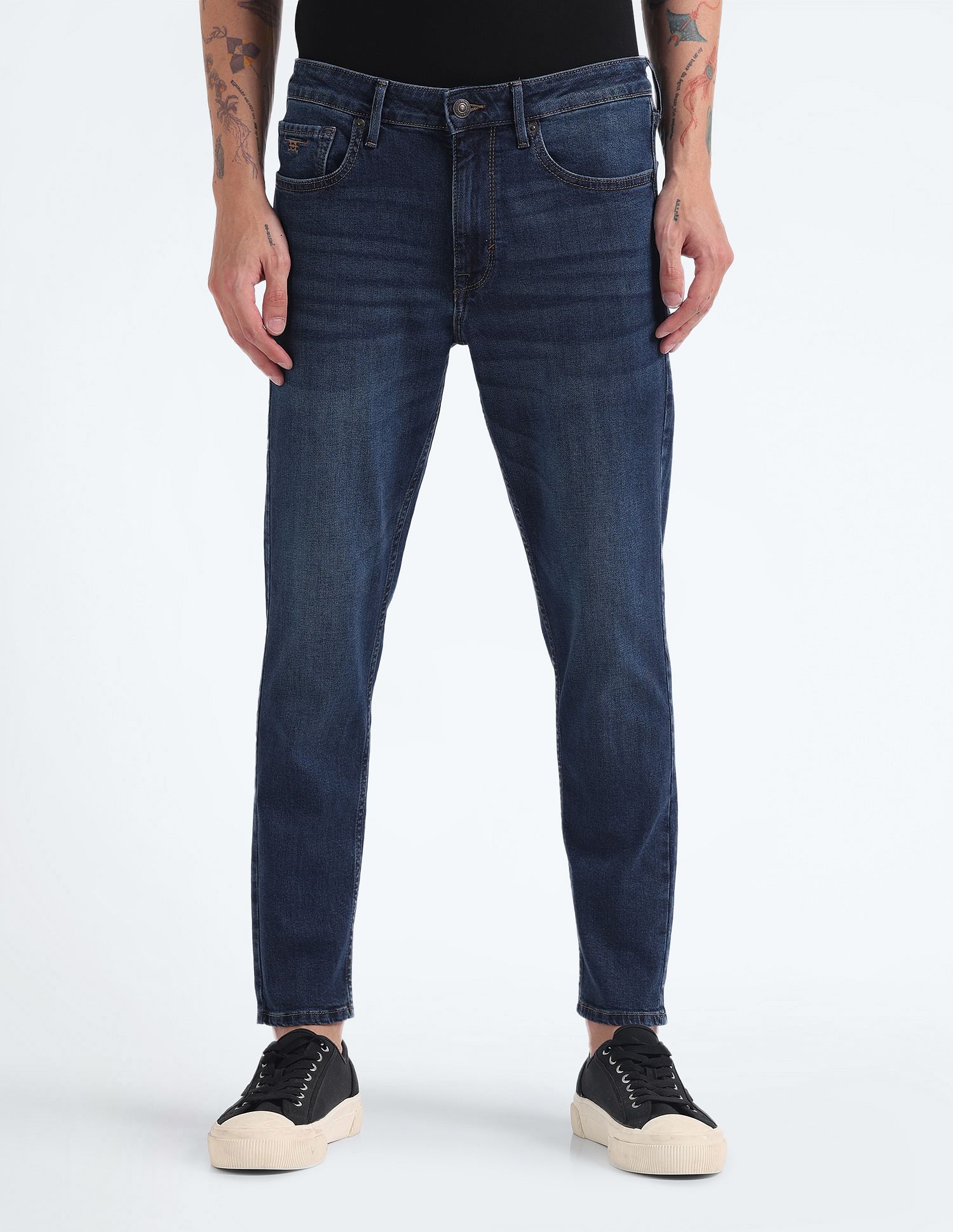 Flying Machine Mankle Relax Tapered Stone Wash Jeans