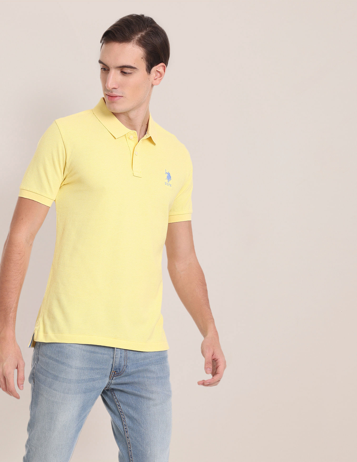 U.S. Polo Assn. Slim Fit Popcorn Polo Shirt