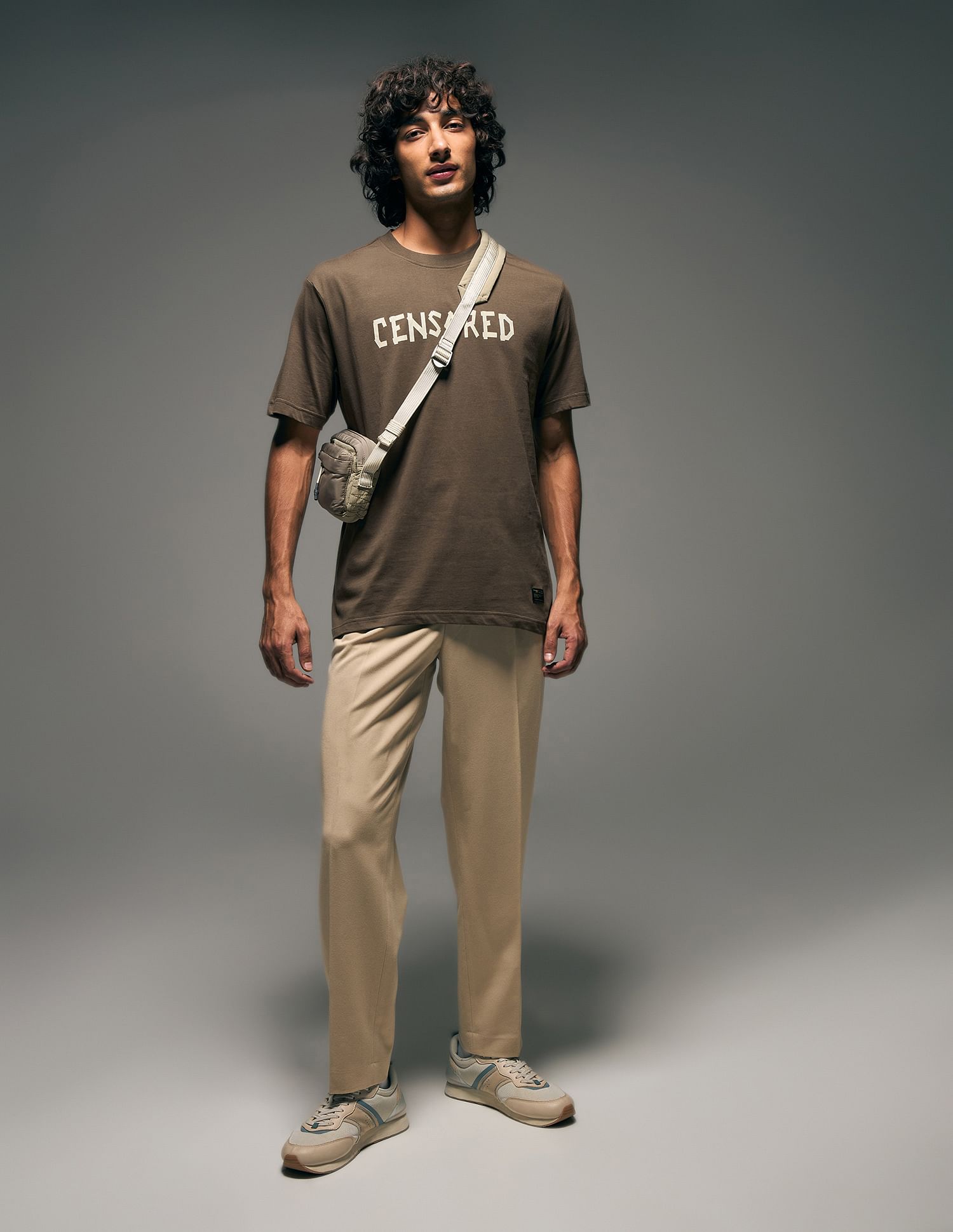 Flying Machine Typographic Printed Relaxed Fit T-Shirt