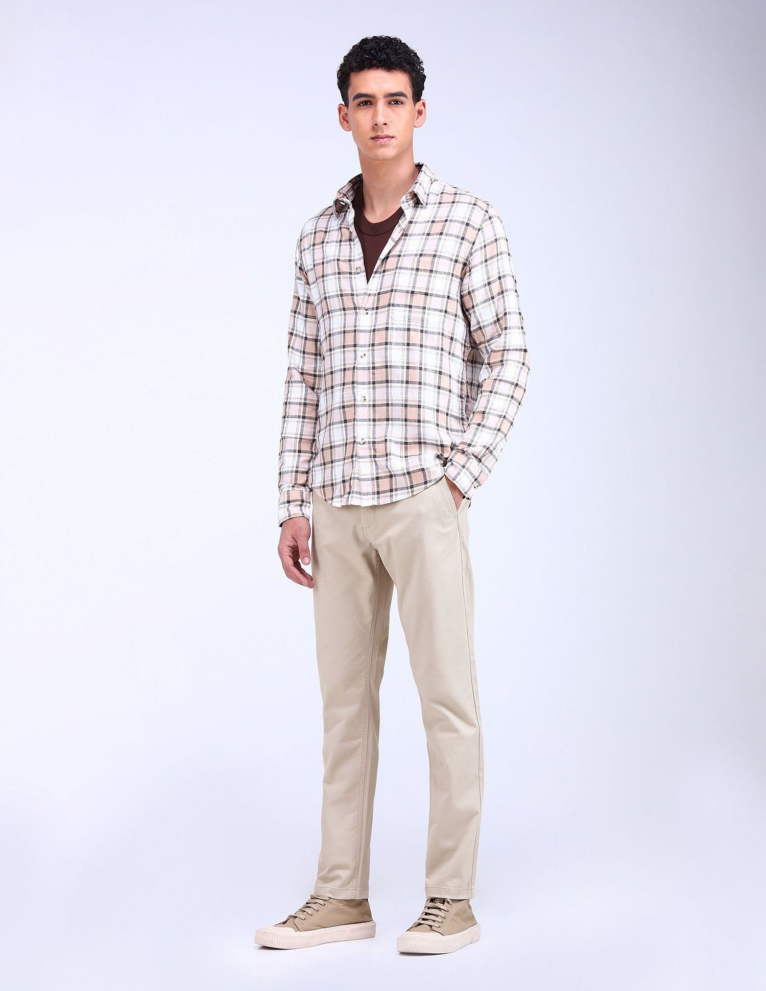 Flying Machine Slash Slim Tapered Twill Trousers