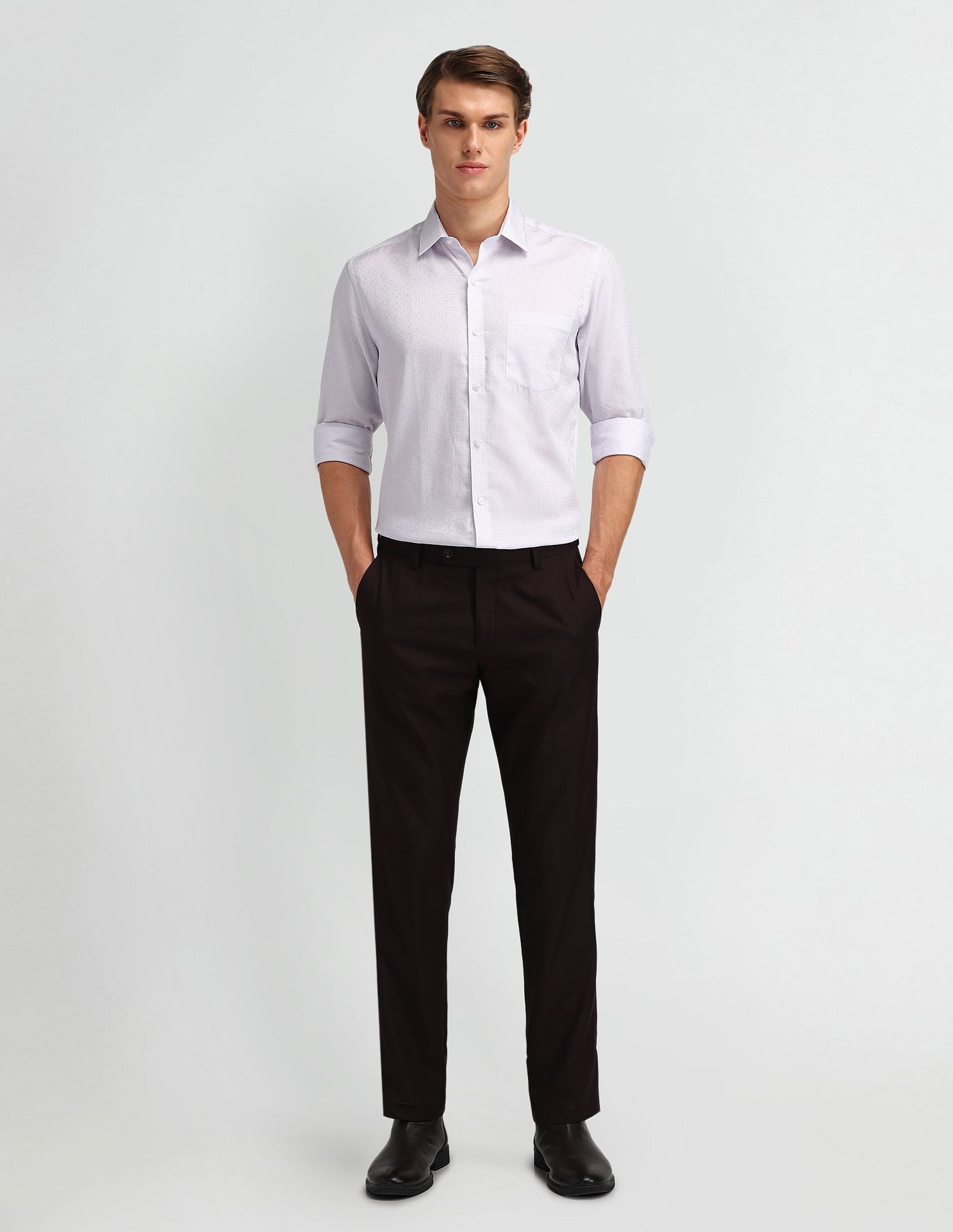 Arrow Manhattan Slim Fit Cotton Shirt