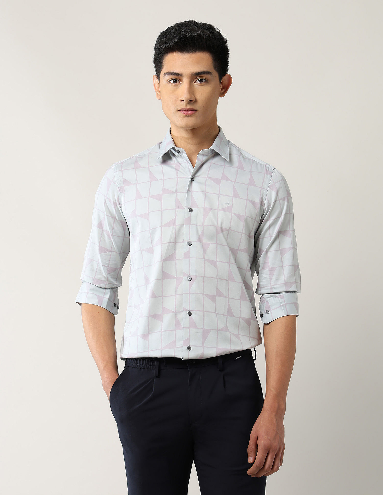 Arrow Newyork Manhattan Slim Fit Pure Cotton Shirt