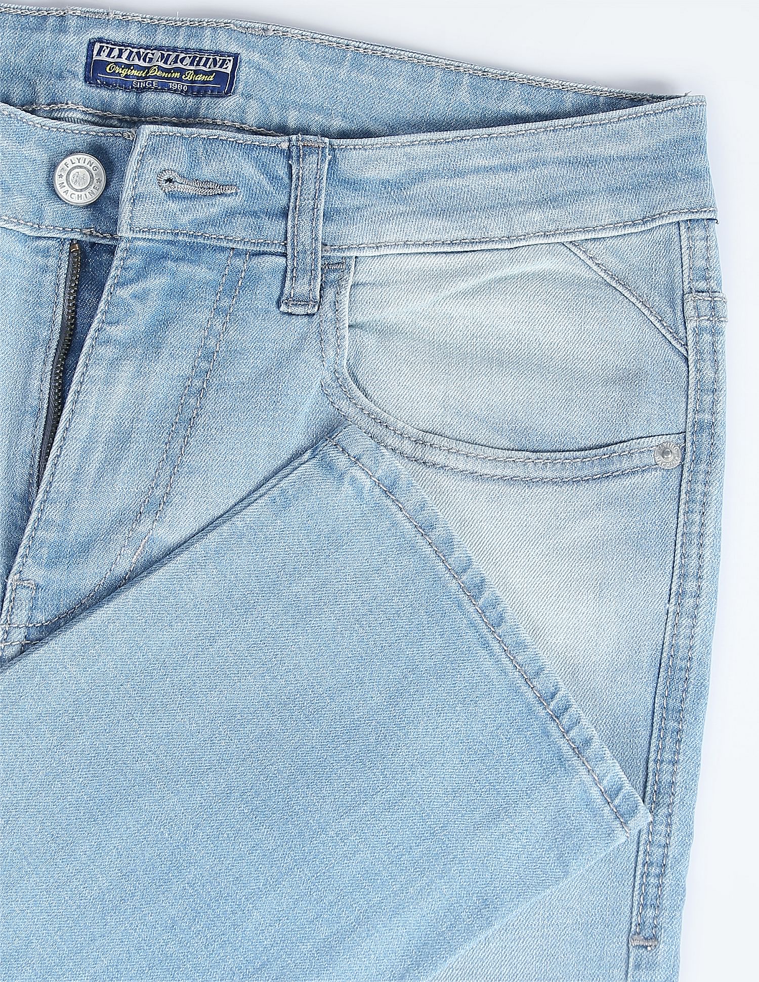 Flying Machine Slim Fit Stone Wash Jeans
