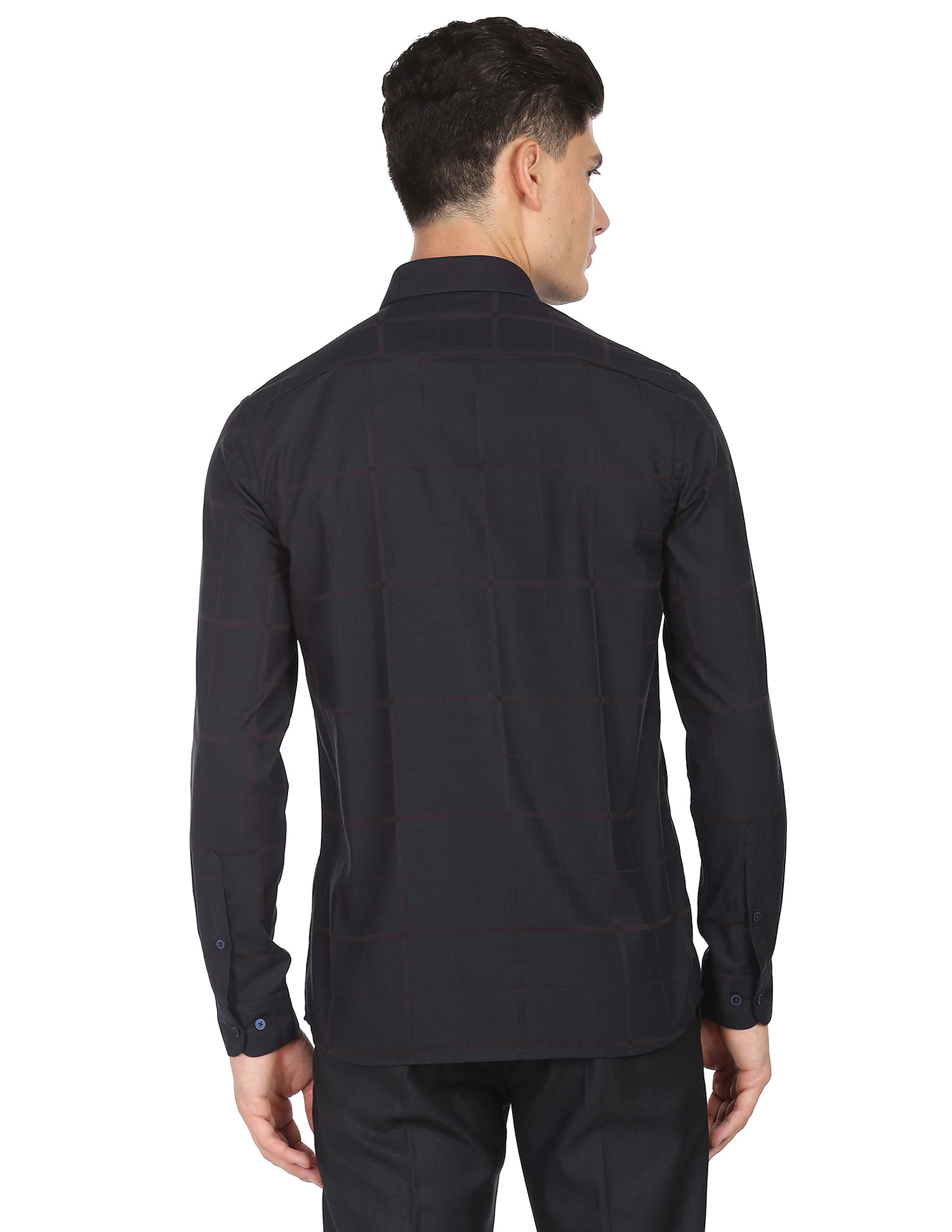 Arrow Windowpane Check Manhattan Slim Fit Shirt