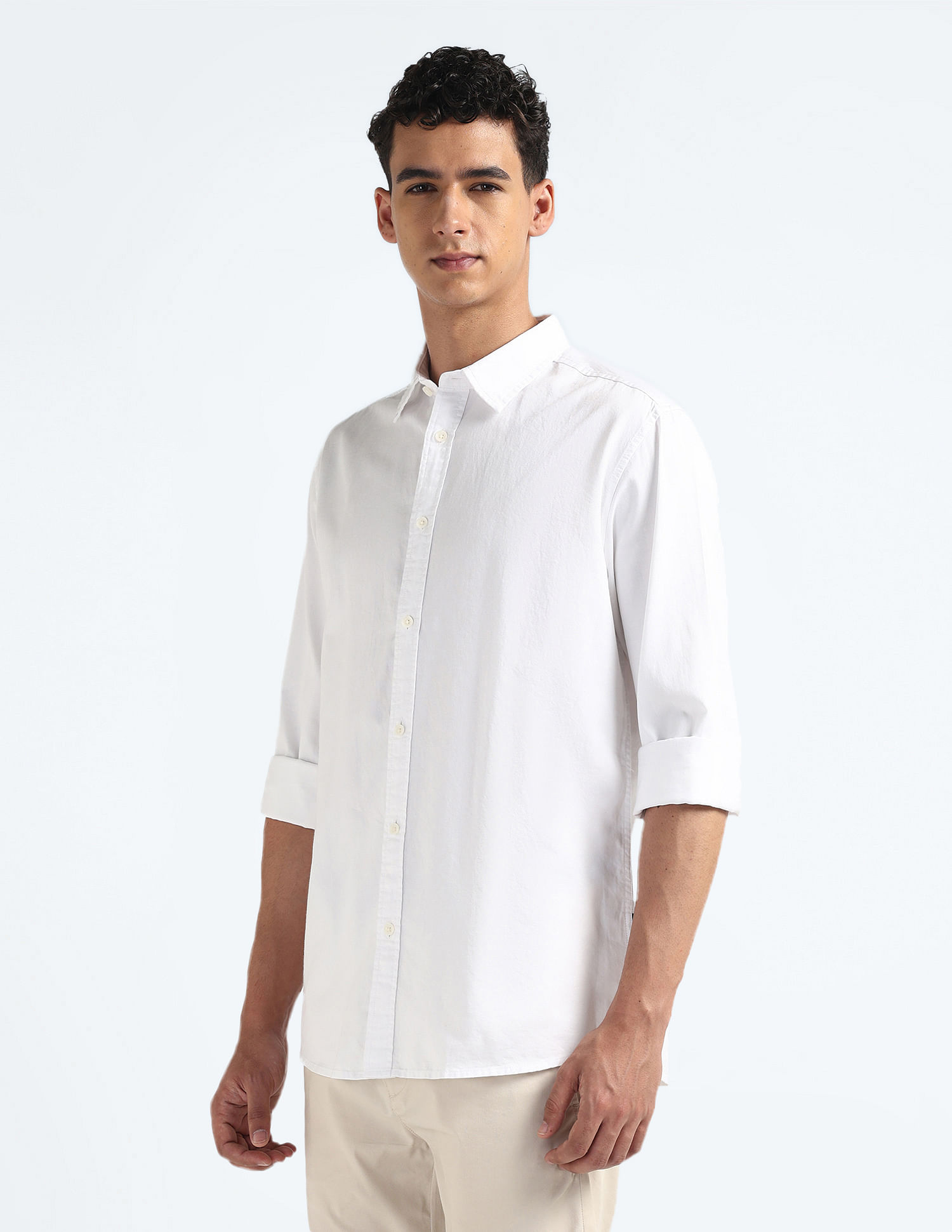 Flying Machine Pure Cotton Slim Shirt