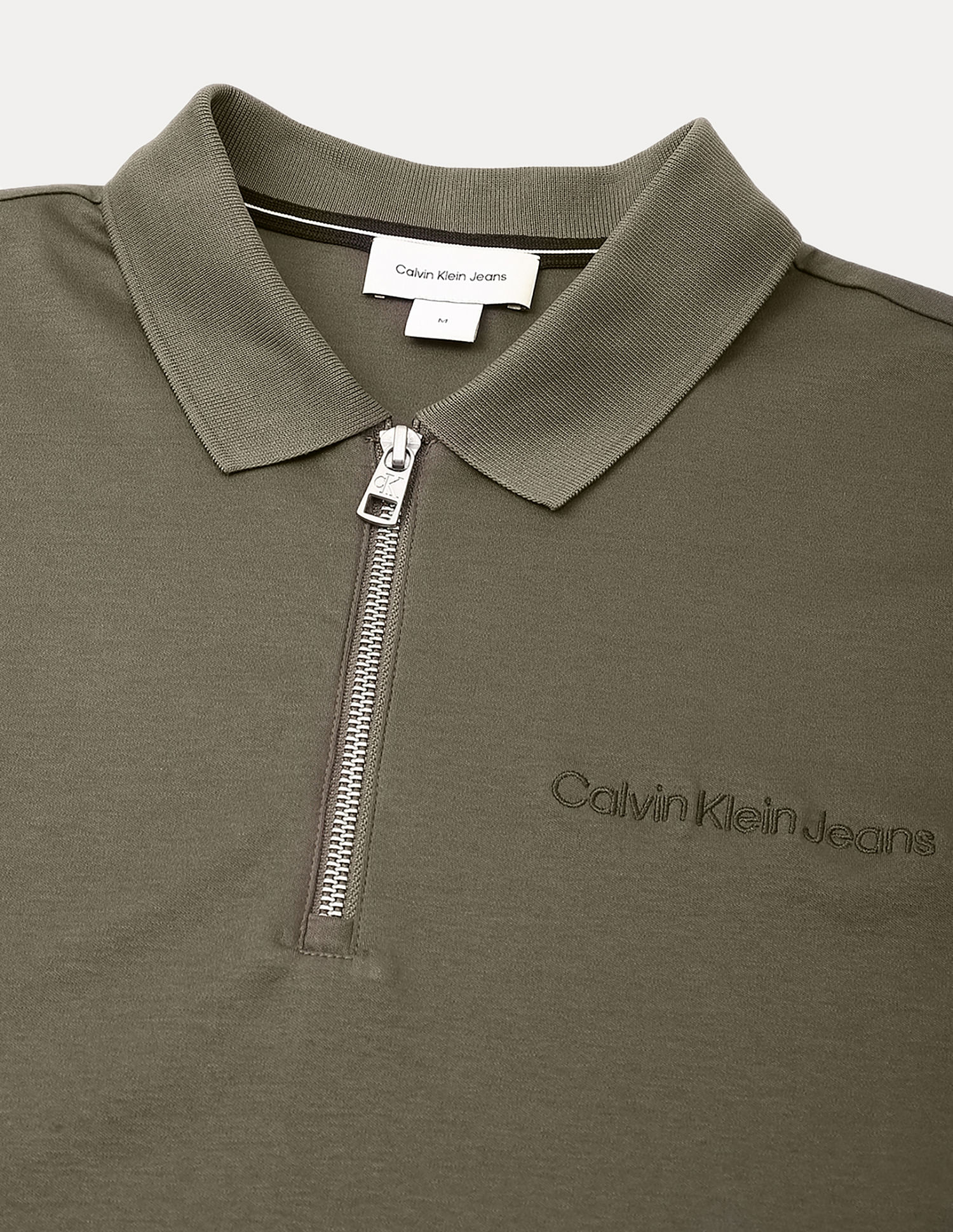 Calvin Klein Regular Half Zip Cotton Polo Shirt