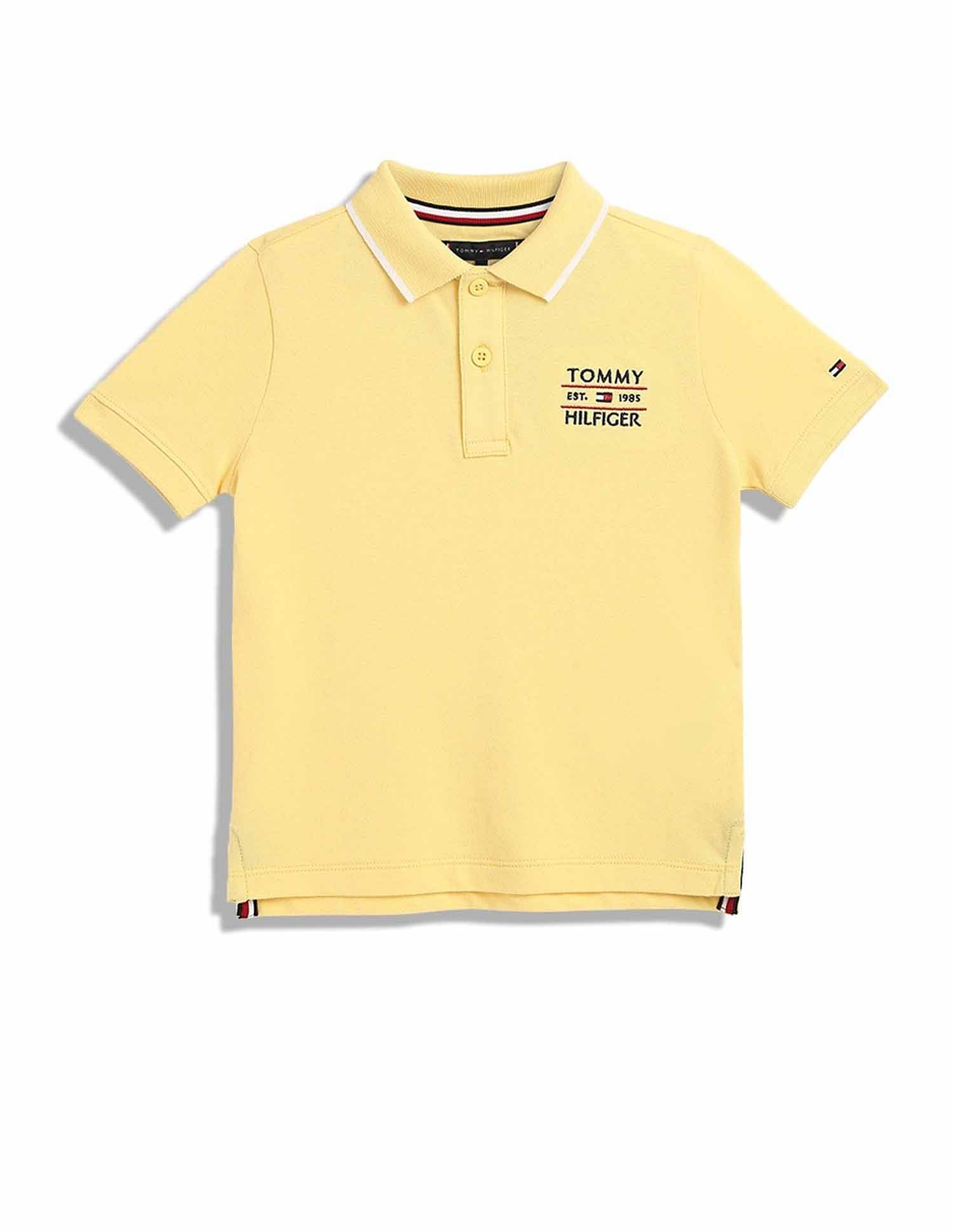 Tommy Hilfiger Kids Boys Logo Regular-Fit Cotton Polo T-Shirt
