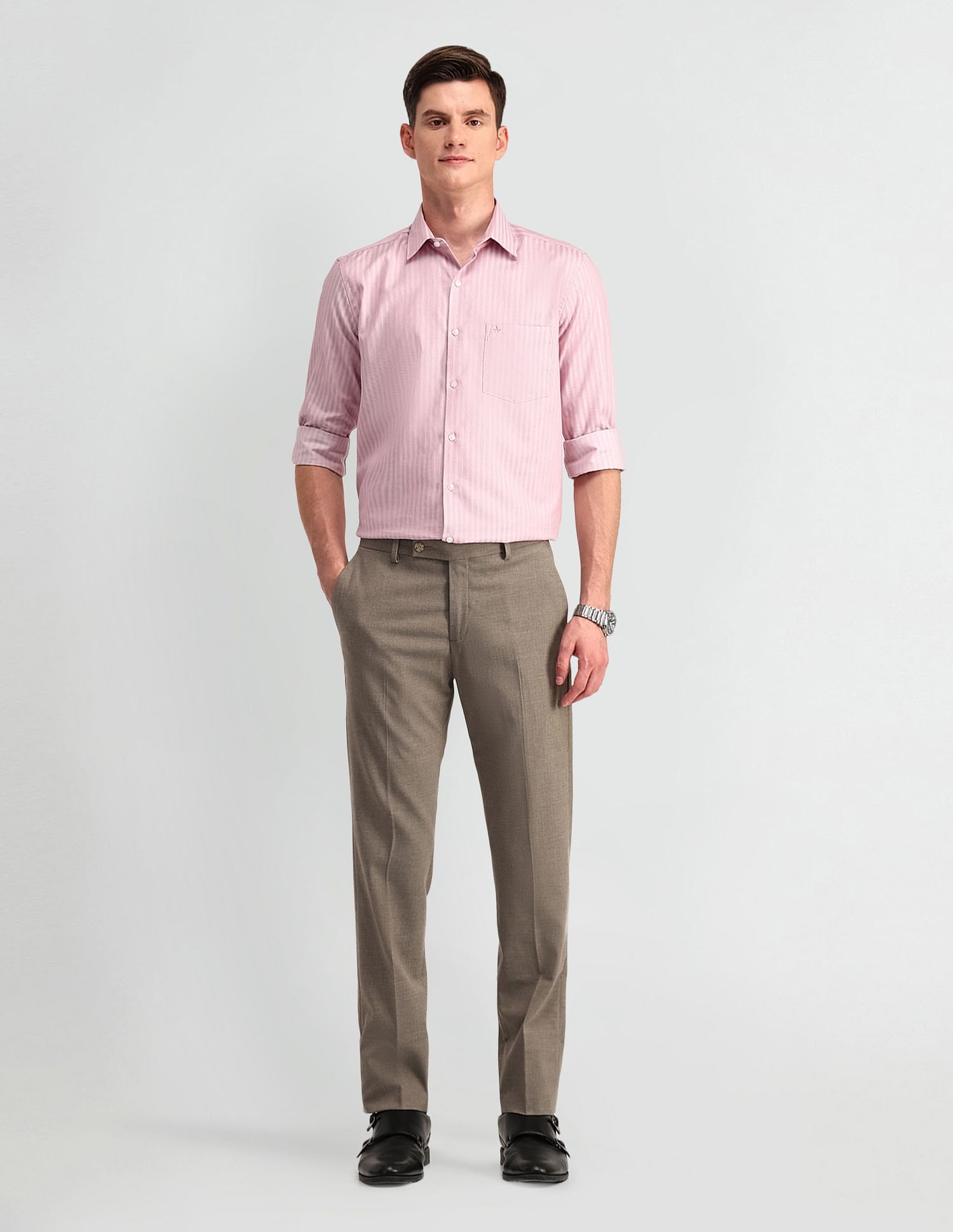 Arrow Manhattan Slim Fit Cotton Shirt