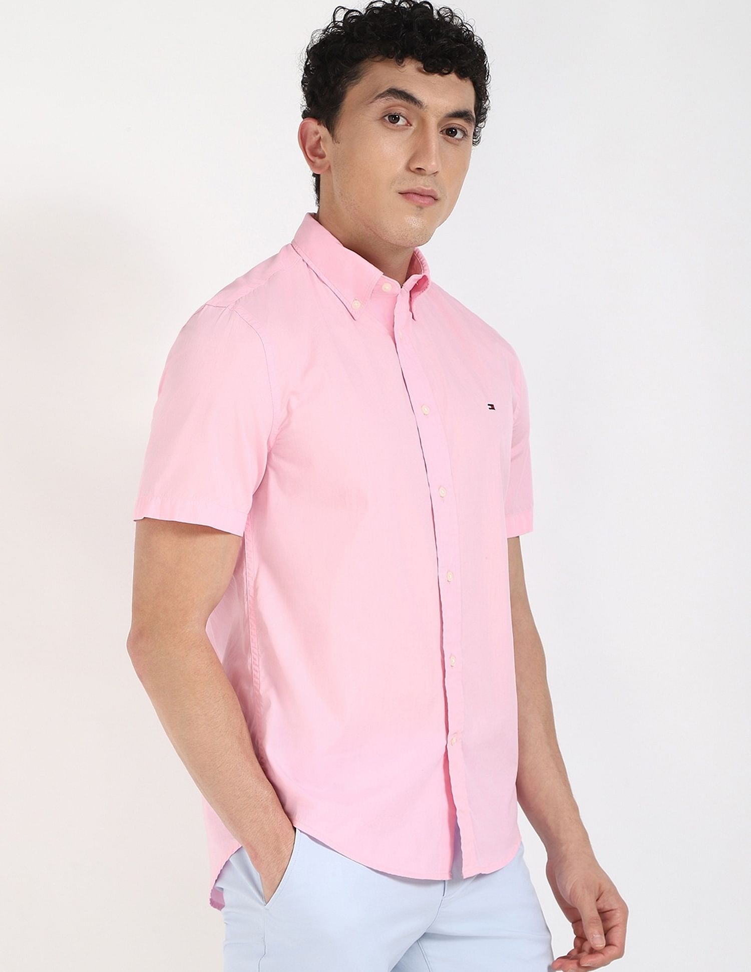 Tommy Hilfiger Solid Regular-Fit Poplin Woven Shirt