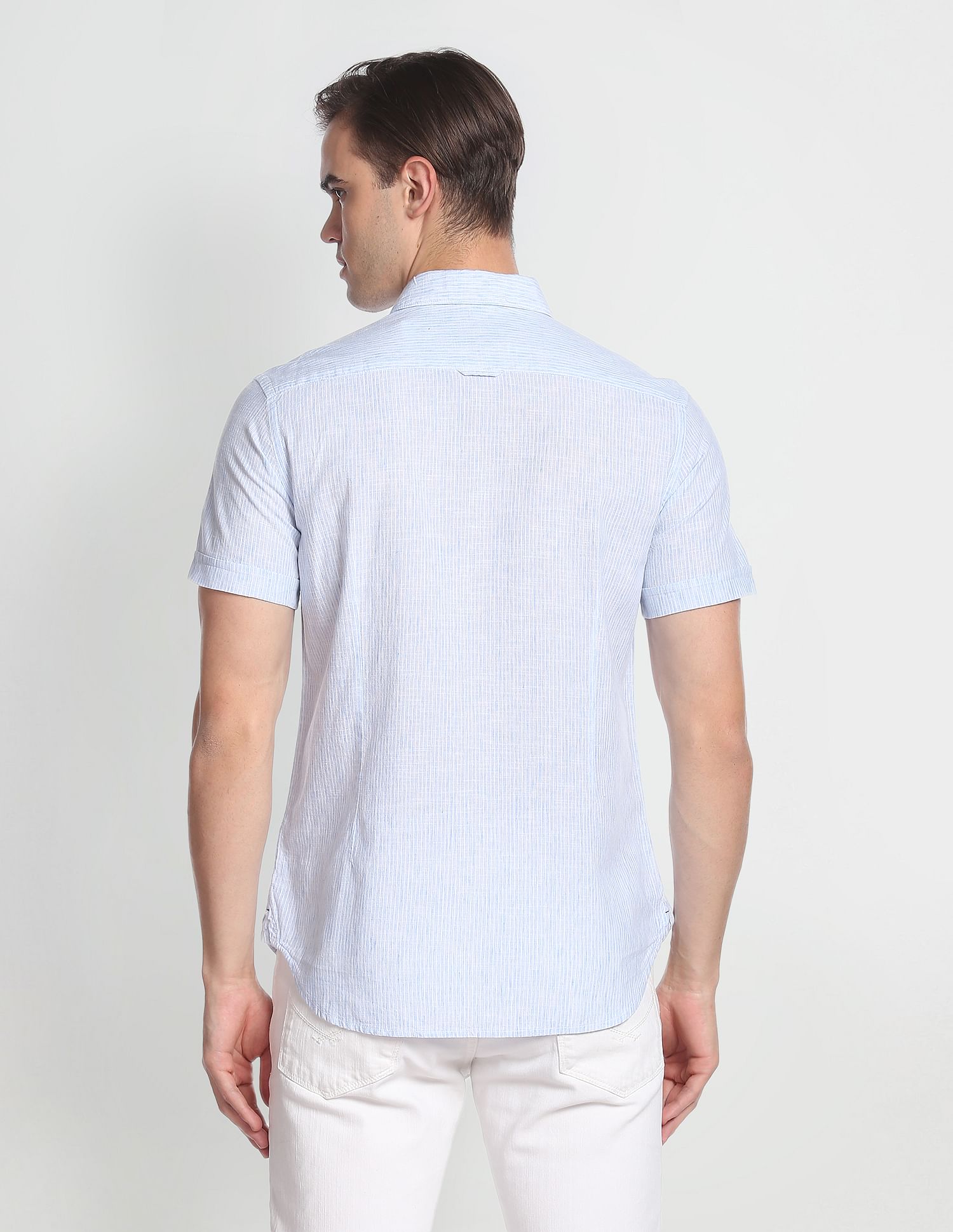 U.S. Polo Assn. Denim Co. Trebled Stripe Short Sleeve Shirt