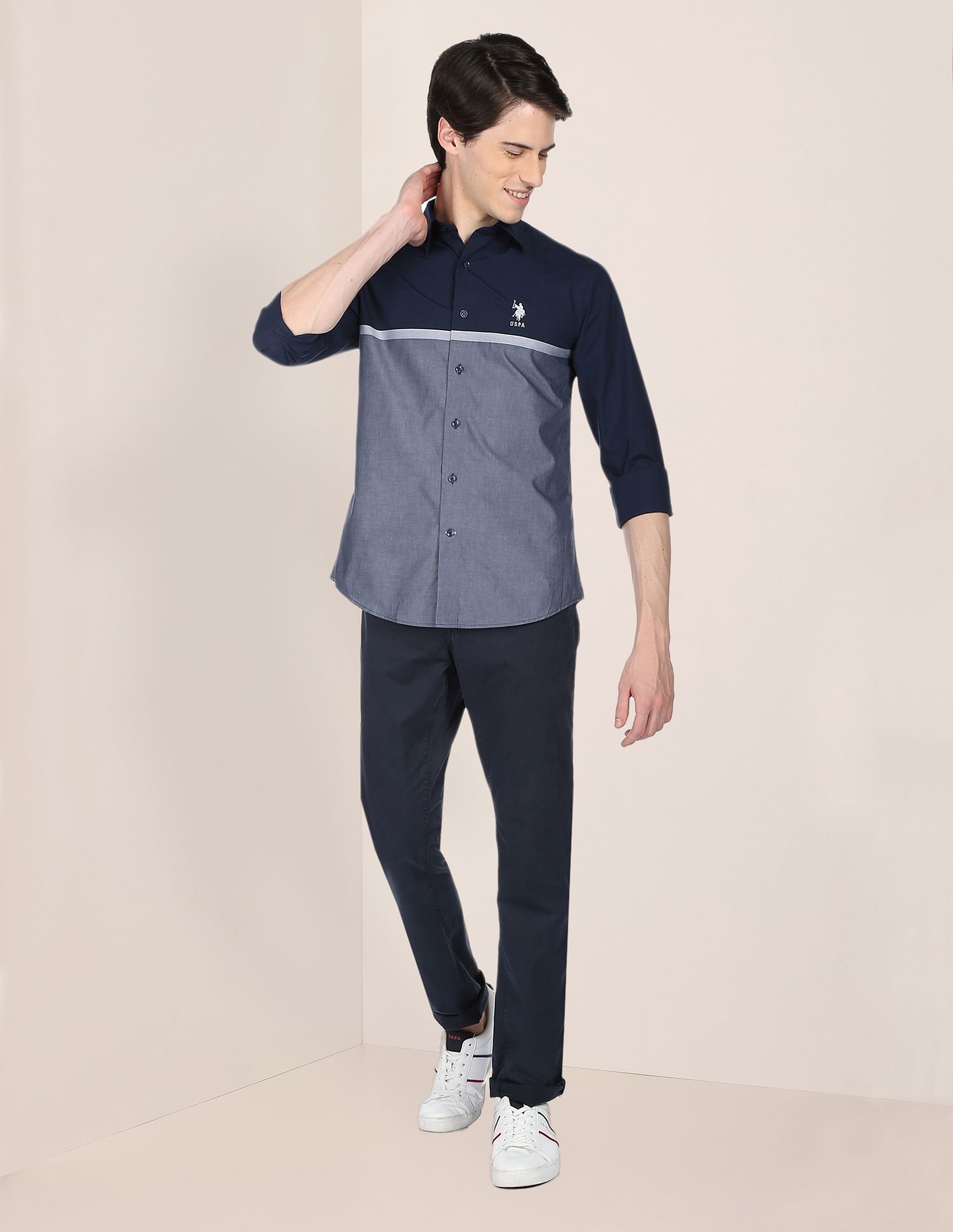 U.S. Polo Assn. Signature Engineered Stripe Twill Shirt