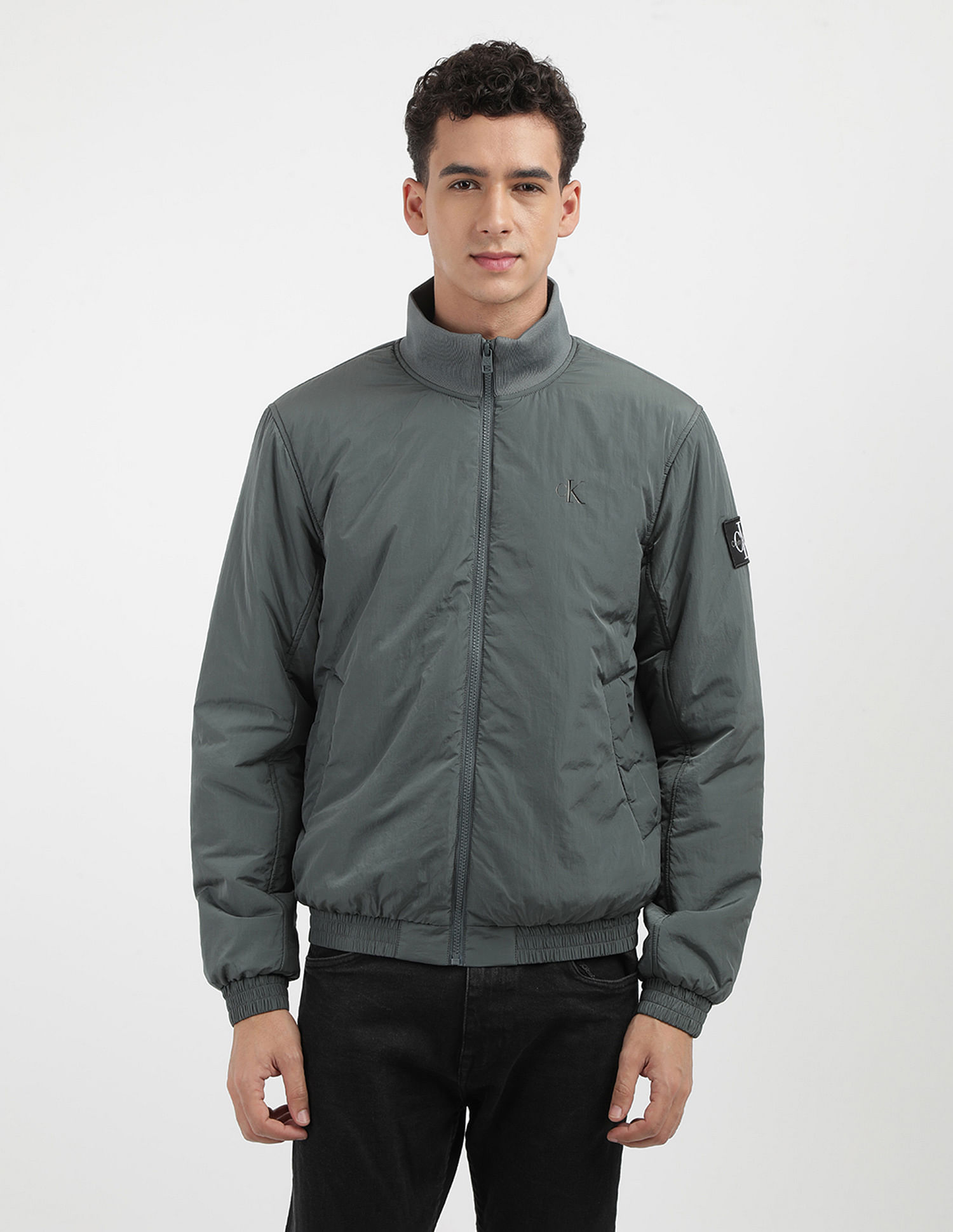 Calvin Klein Jeans Regular Fit Solid Padded Jacket